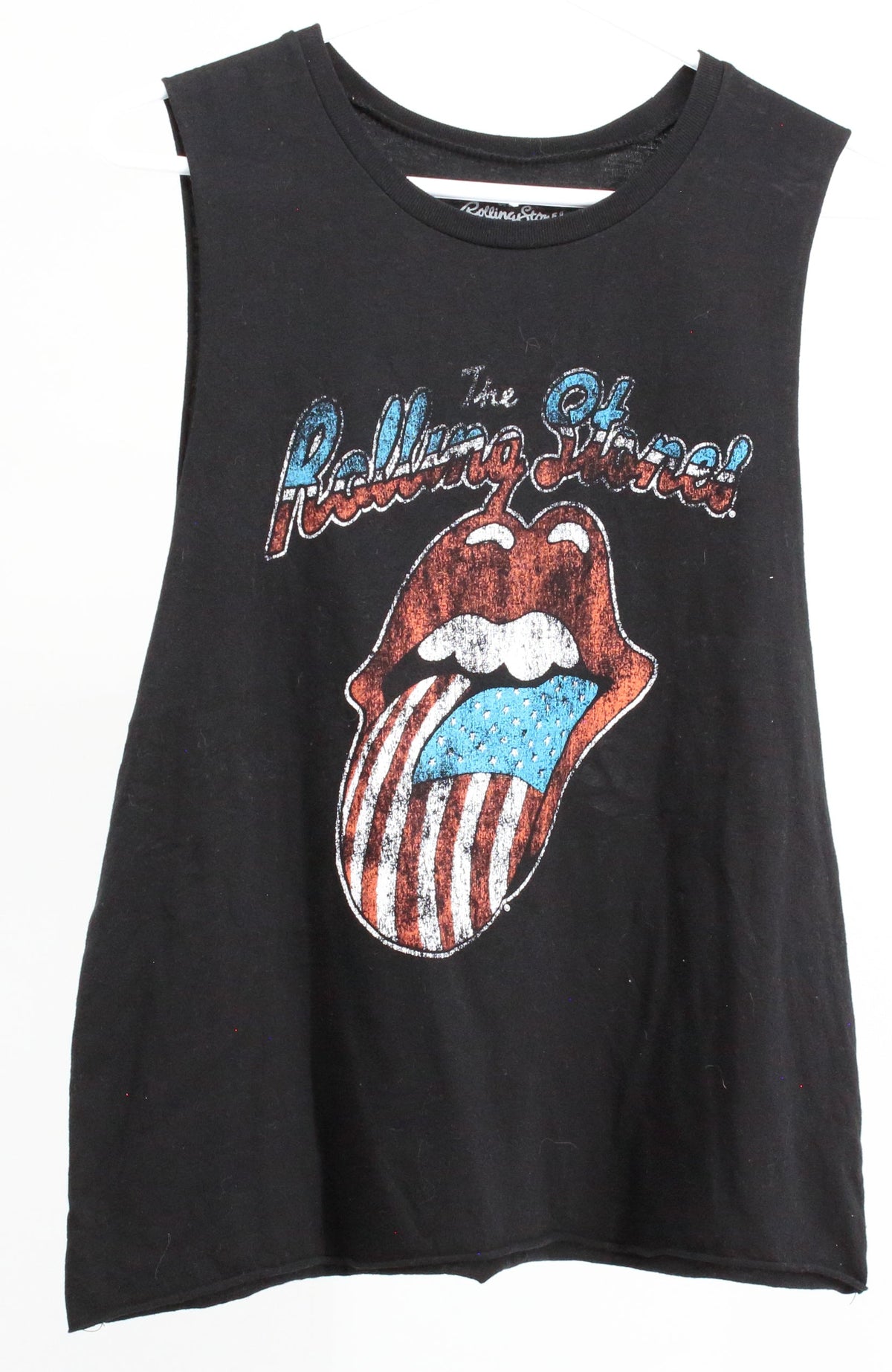 Rolling Stones Black Front Graphic Tank Top