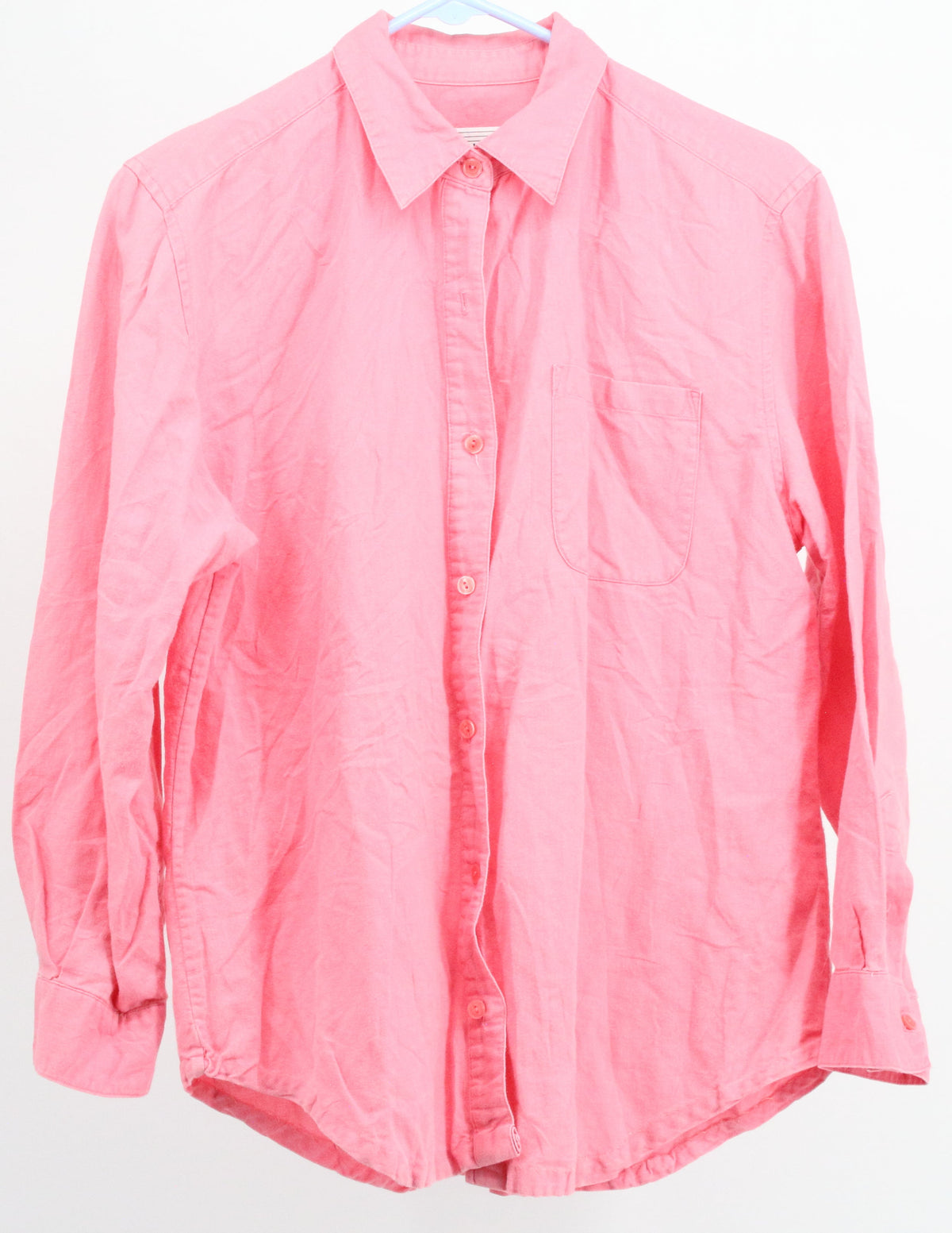 Jones Wear Sport Pink Linen Long Sleeve Blouse