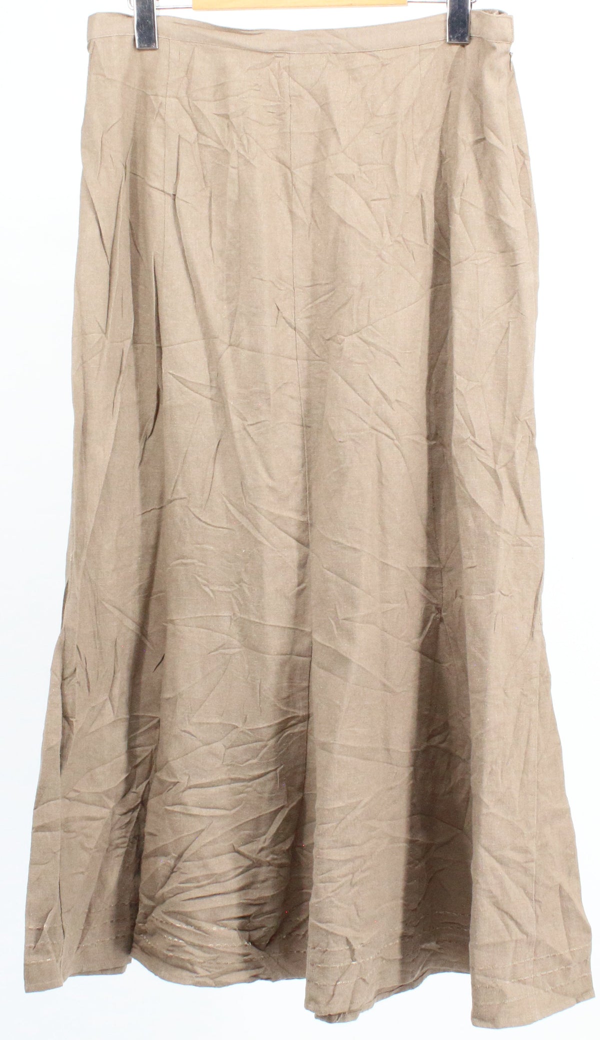 Christopher & Banks Brown Linen Skirt