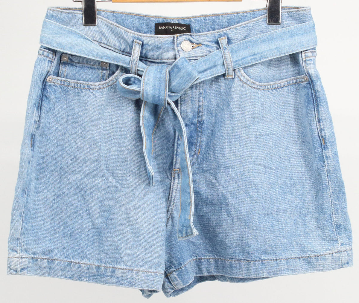 Banana Republic Light Blue Waist Belted Shorts 29"