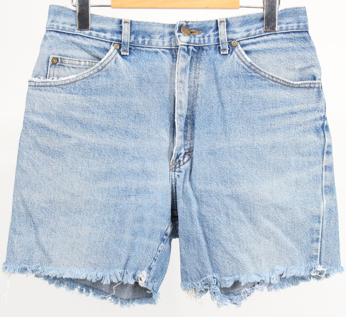 Lee Blue Distressed Hem Shorts