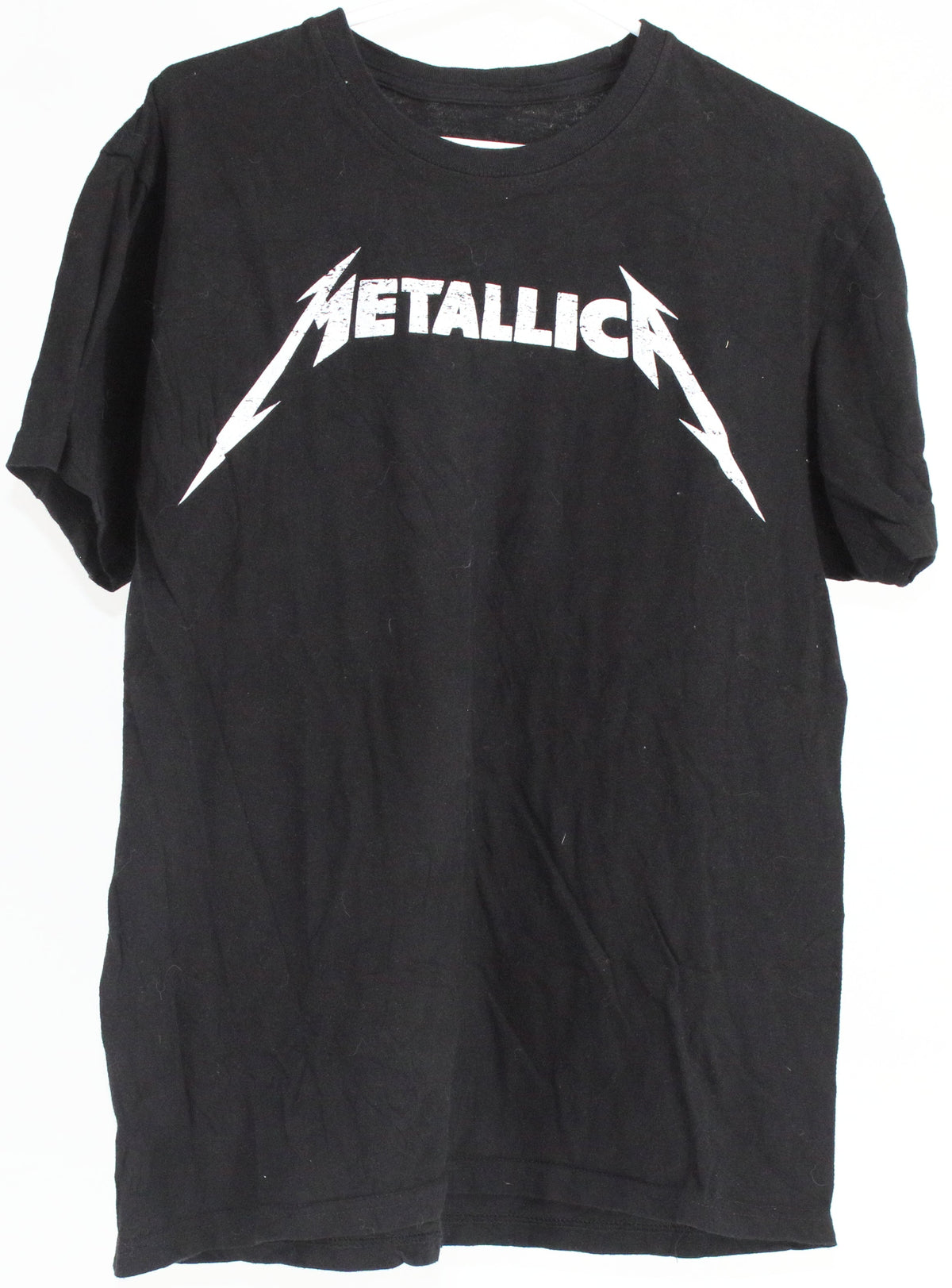 Metallic Black White Front Graphic T-Shirt