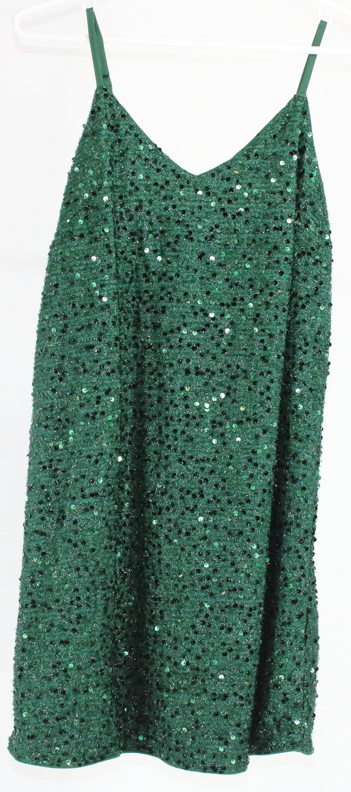 Loness Dark Green Sequin Short Dress