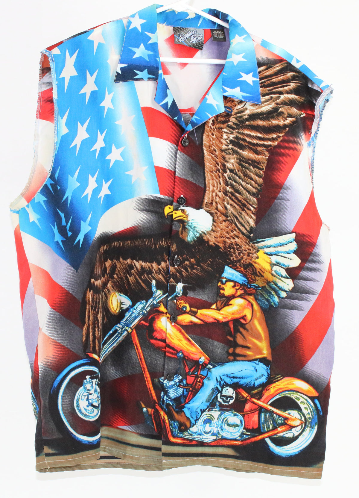 Sapphire Lounge USA Eagle Print Sleeveless Shirt