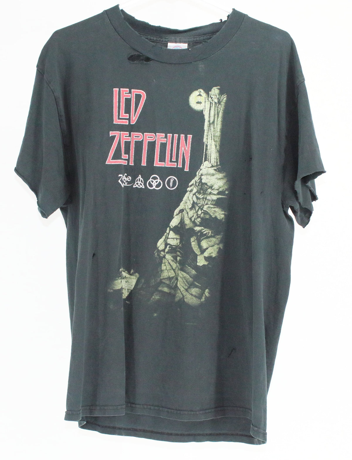 Delta Pro Weight LED Zeppelin Black Distressed Graphic T-Shirt