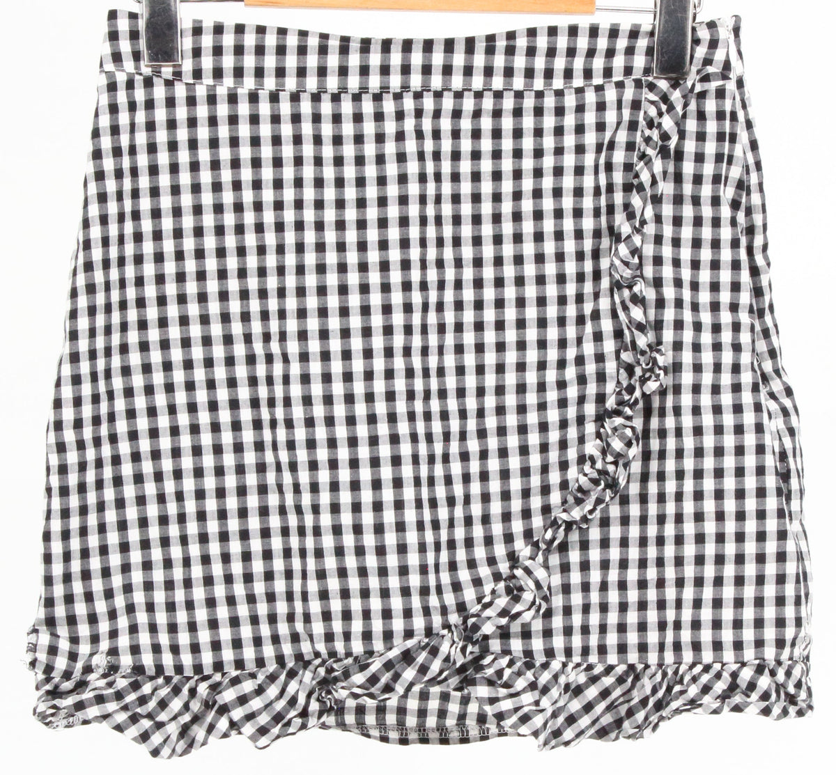 Parisian Black & White Check Printed Skirt