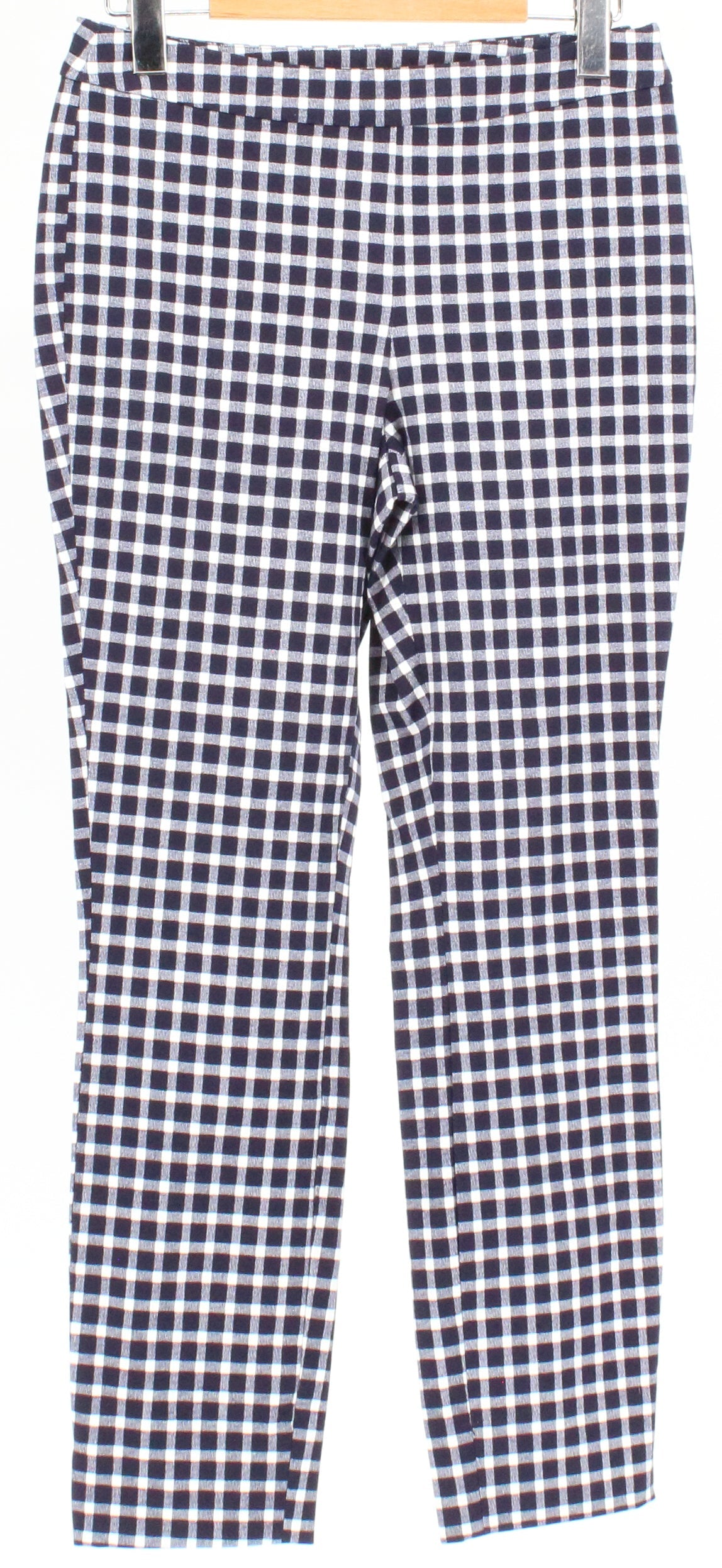 1901 Blue & White Check Printed Pants 0"