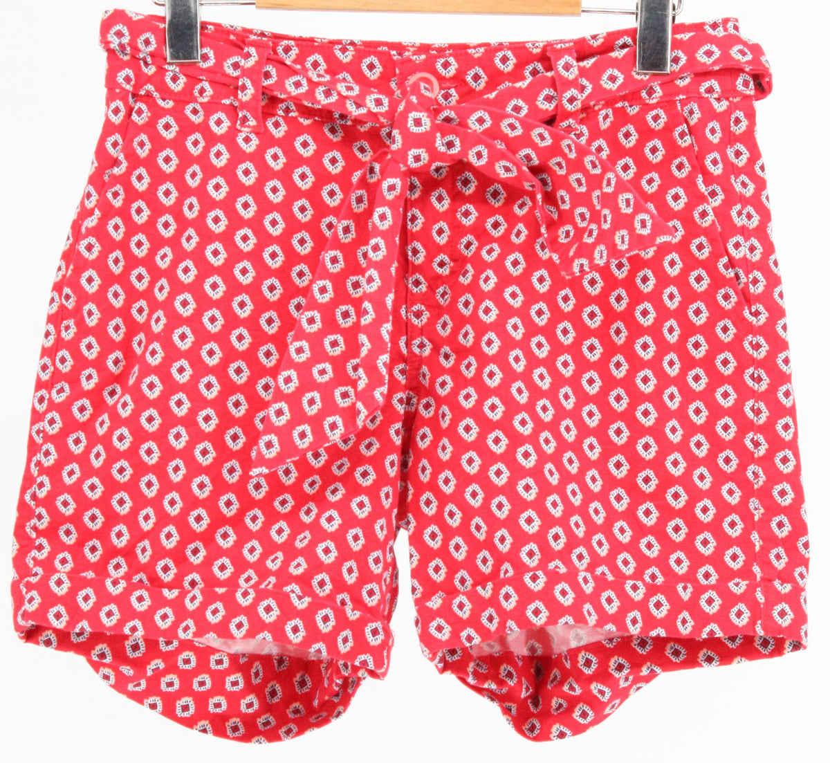 St Johns Bay Red Geometric Printed Shorts 5"