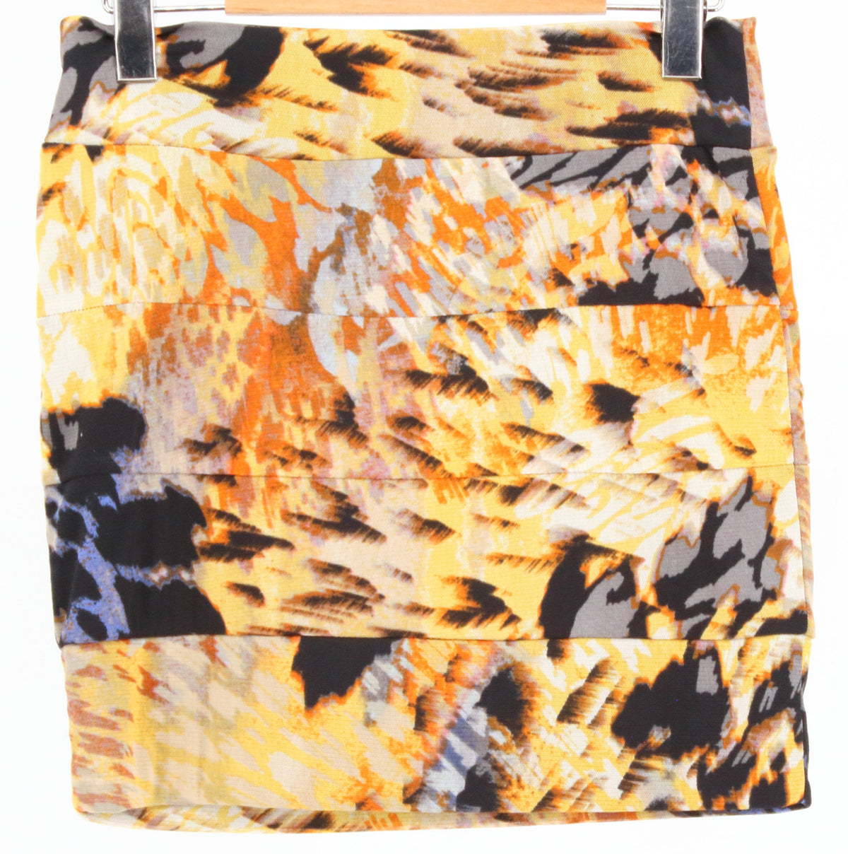 Charlotte Russe Orange Marble Print Skirt