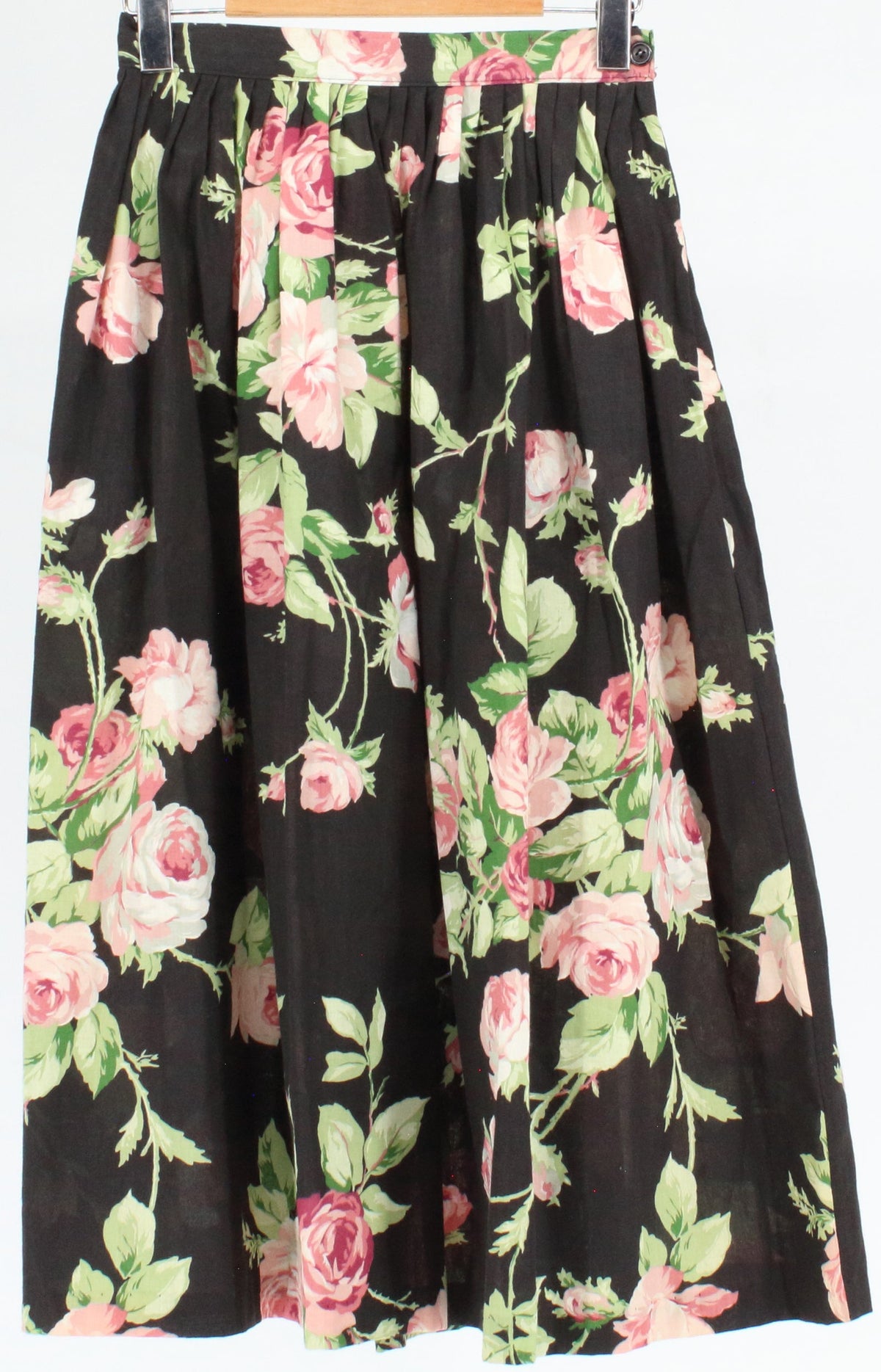 Avon Fashions Black Flower Print Skirt