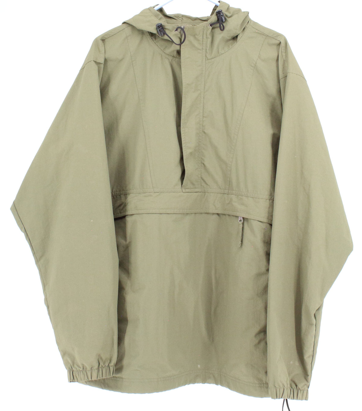 L.L.Bean Army Green Anorak Nylon Jacket