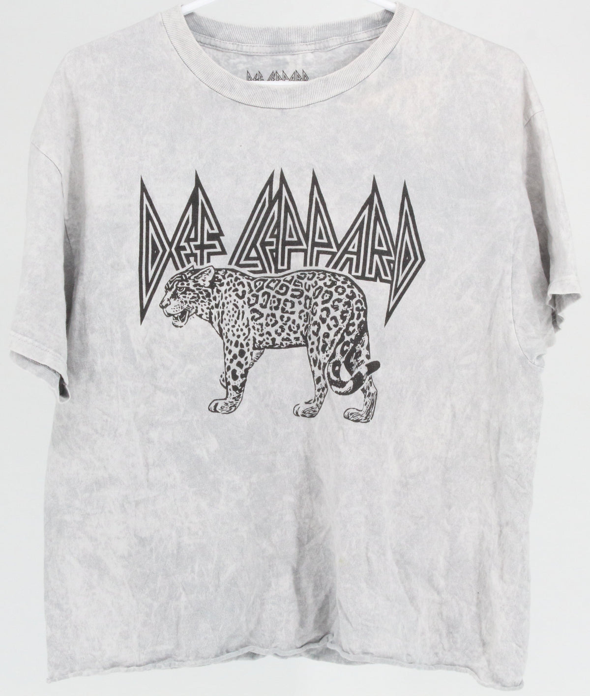 Def Leppard Gray Croped Graphic T-Shirt