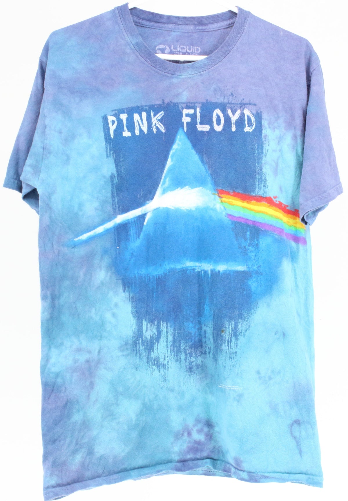 Liquid Blue Blue Tei Dye Pink Floyd Graphic T-Shirt