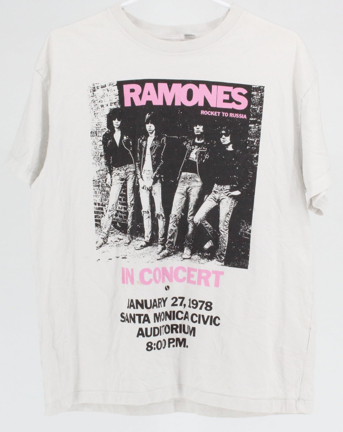 Ramones White In Concert 1978 Graphic T-Shirt