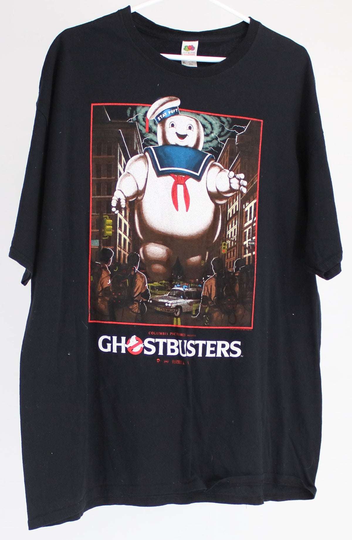 Fruit Of The Loom Black Ghostbusters Big Graphic T- Shirt