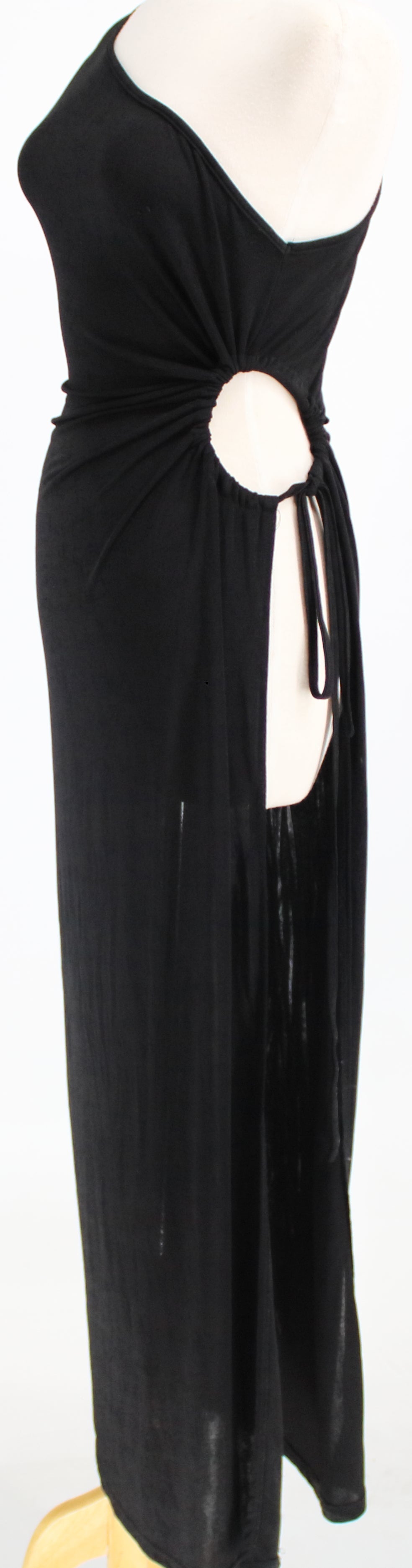 Shein Black Side Open Long Dress