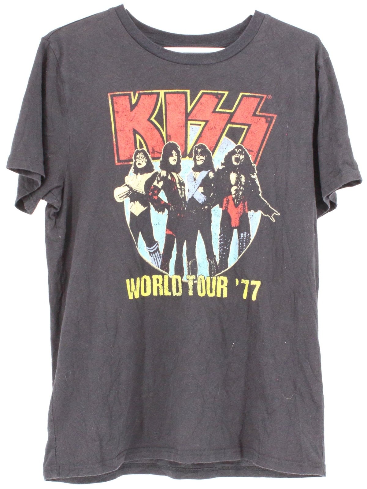 KIss Black Kiss World Tour '77 Graphic T-shirt