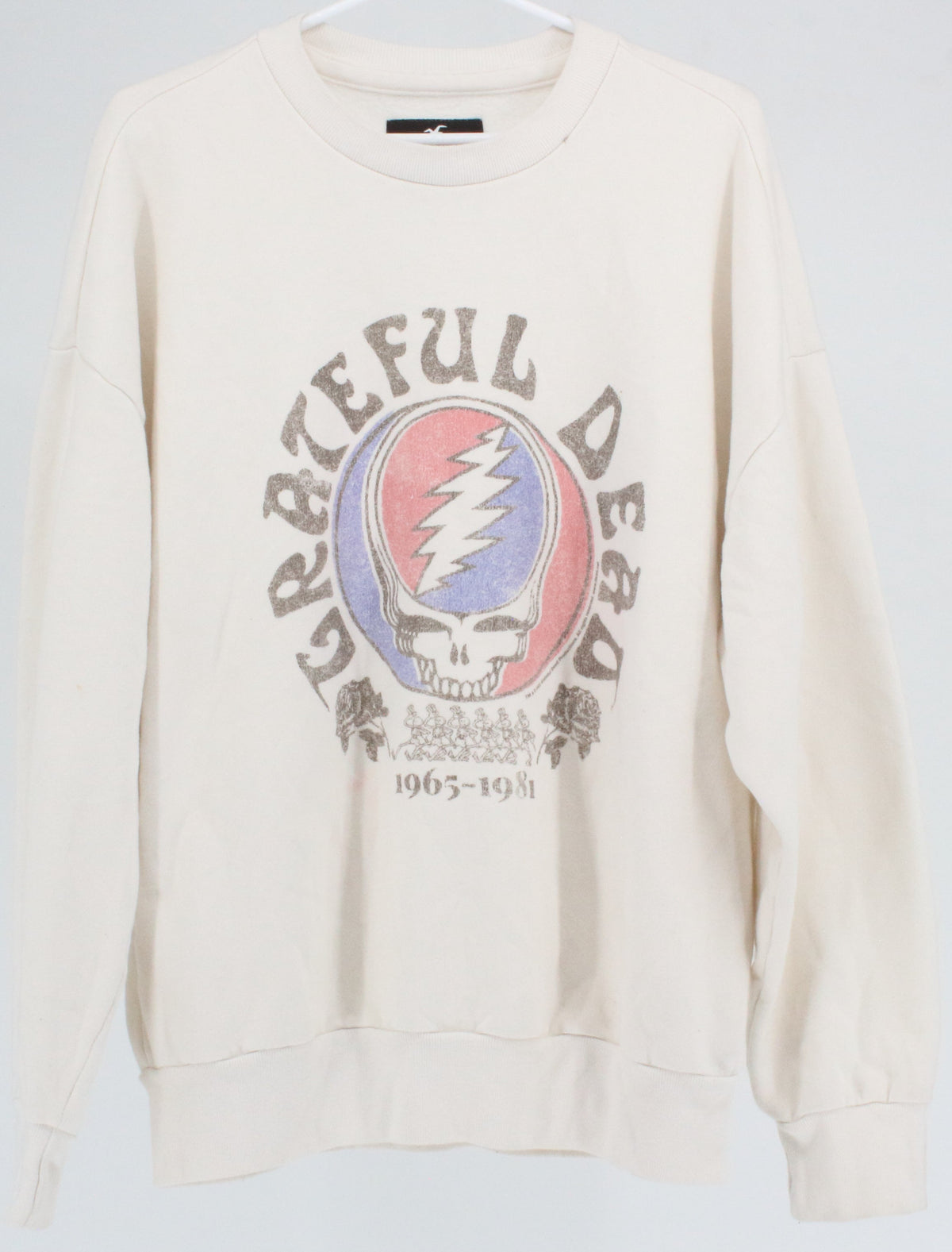 Hollister White Greatful Dead Graphic Sweatshirt