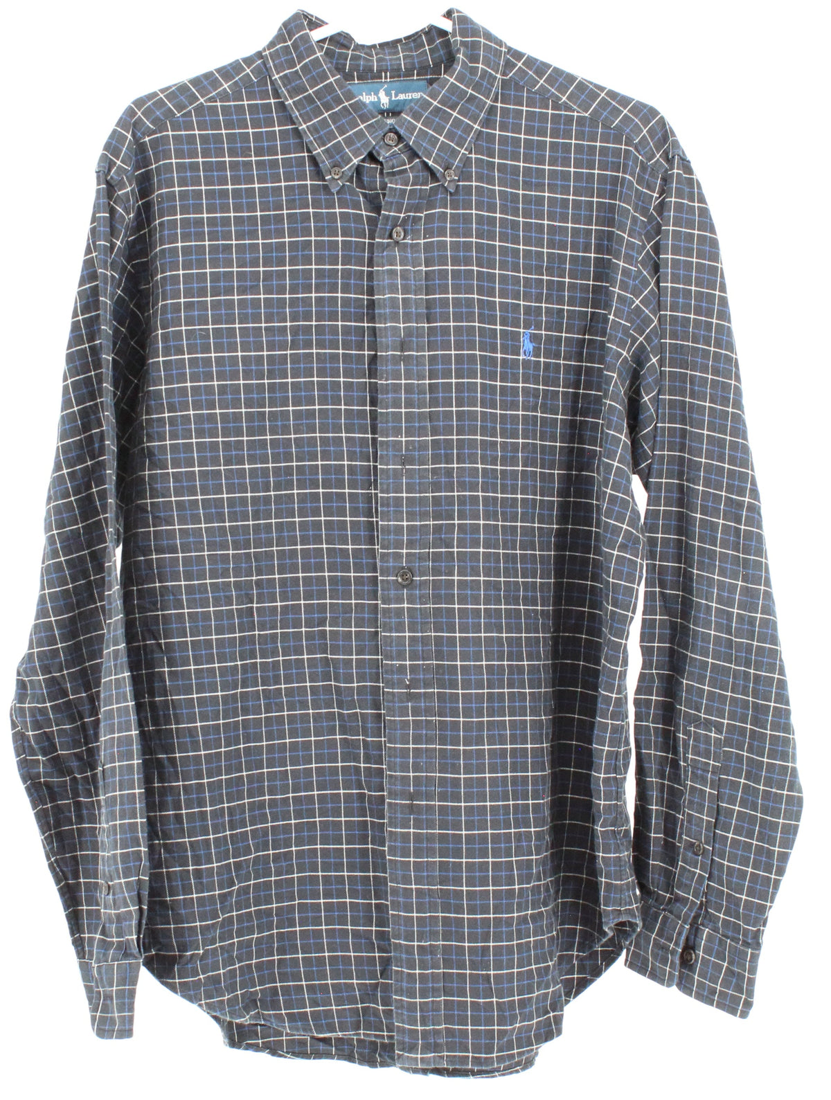 Ralph Lauren Navy Check Print Long Sleeve Shirt