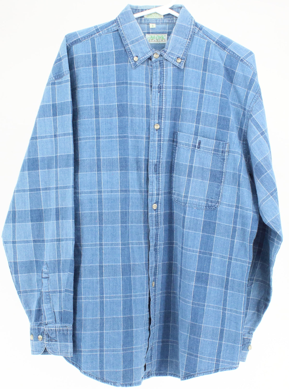 Ash Creek Blue Check Print Long Sleeve Shirt