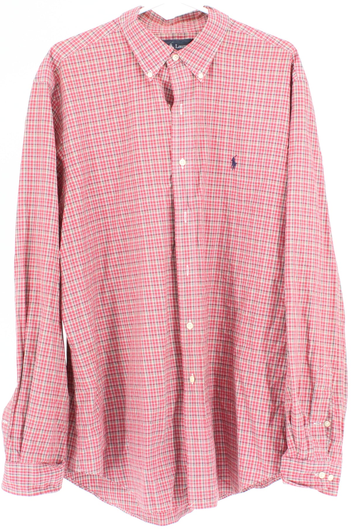 Ralph Lauren Red Check Print Long Sleeve Shirt