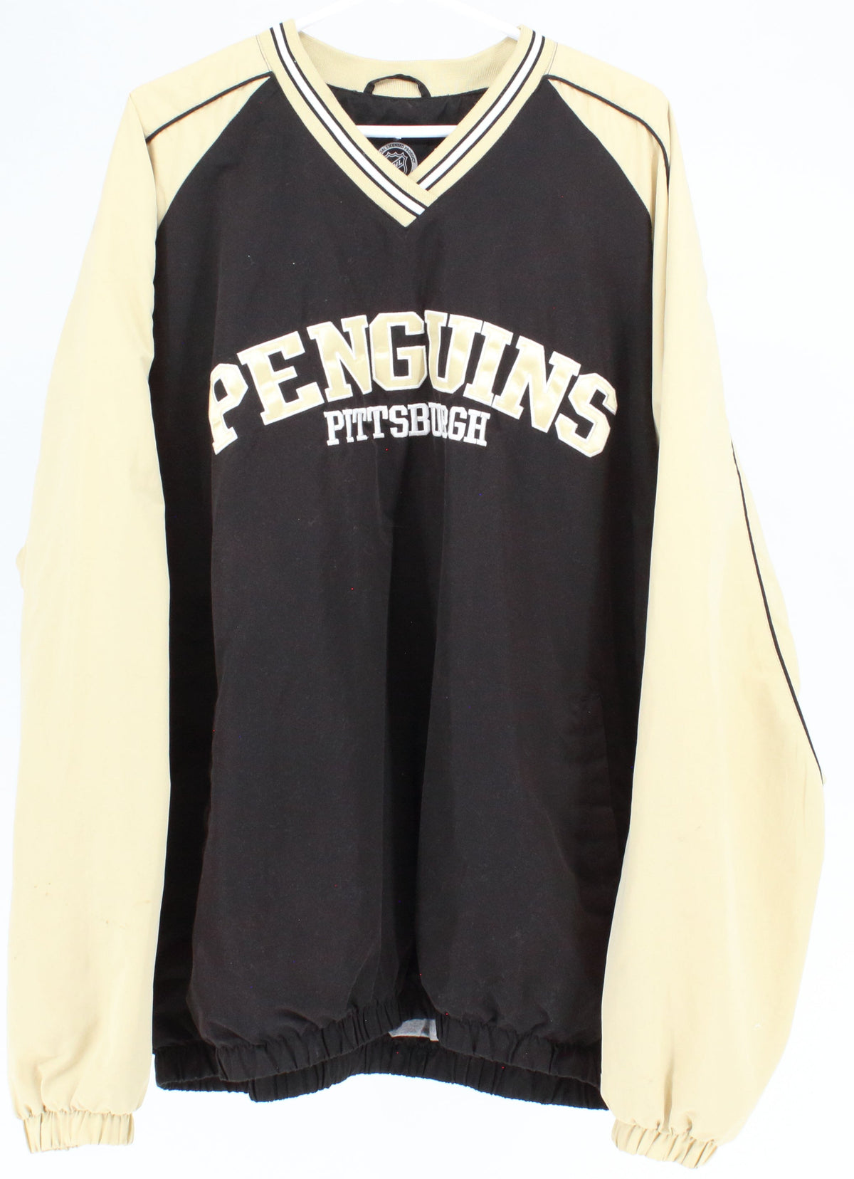 NHL Black Penguins Stitch Logo Jacket