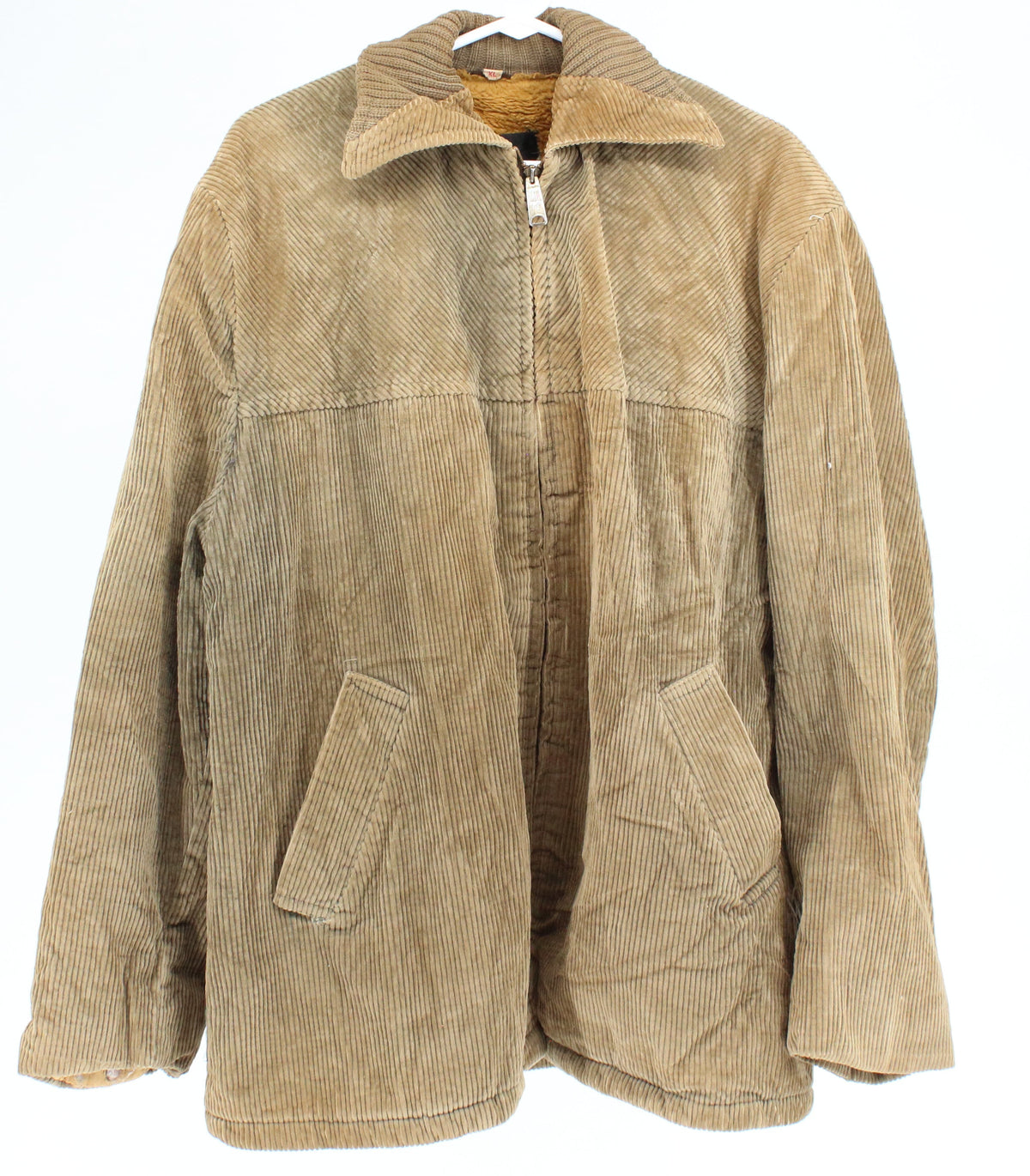 Waru Brown Corduroy Talon Zip Up Jacket