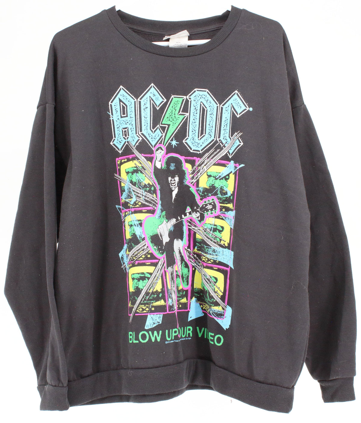 ACDC Black Front Logo & Graphic Sweatshirt