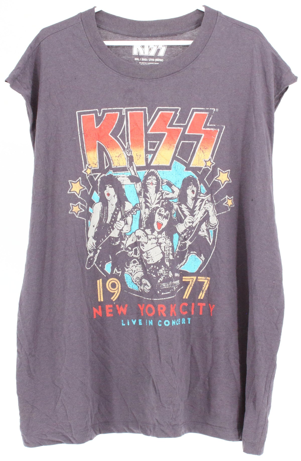 Kiss Black Kiss 1977 New York City Graphic Tank Top