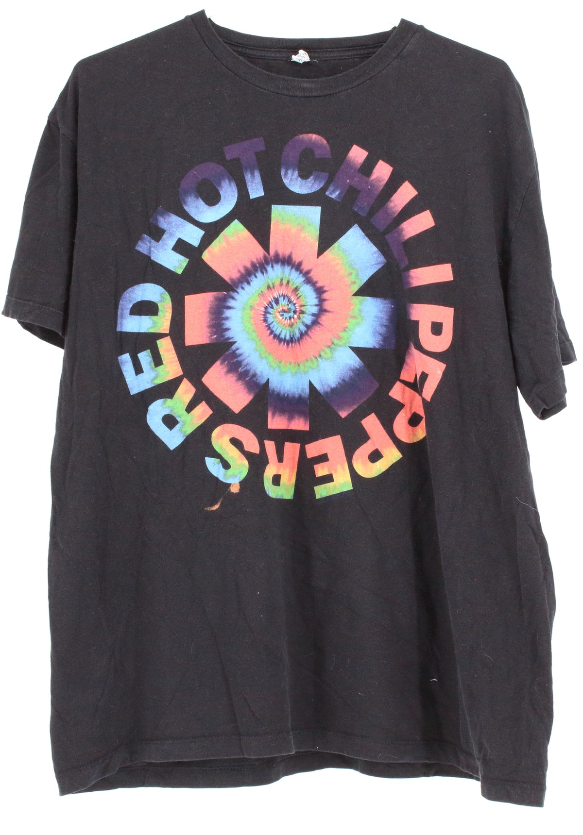 Pacific Black Red Hot Chili Peppers Rainbow Logo T-shirt