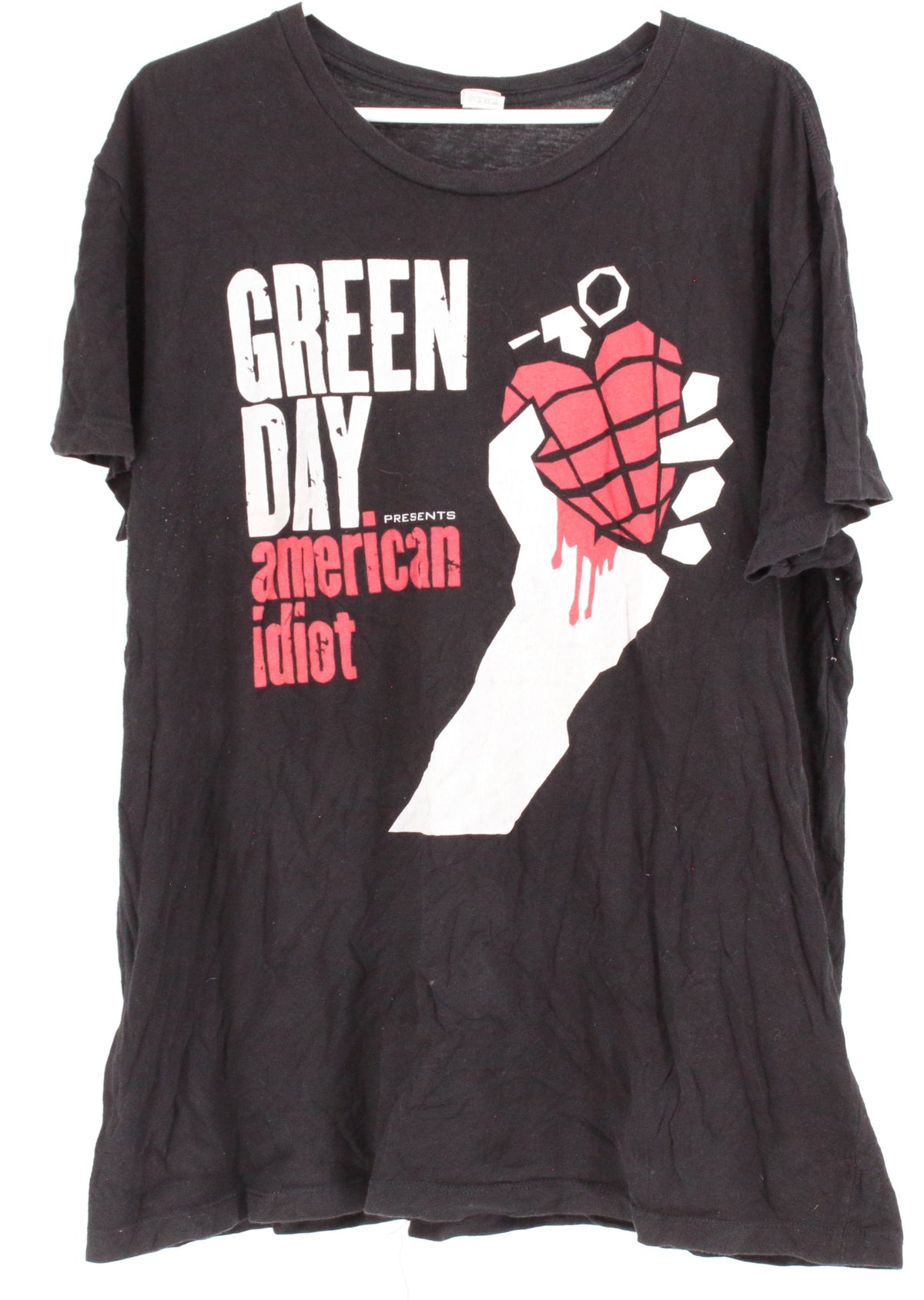 Pacific Black Green Day America Idiot Graphic T-shirt