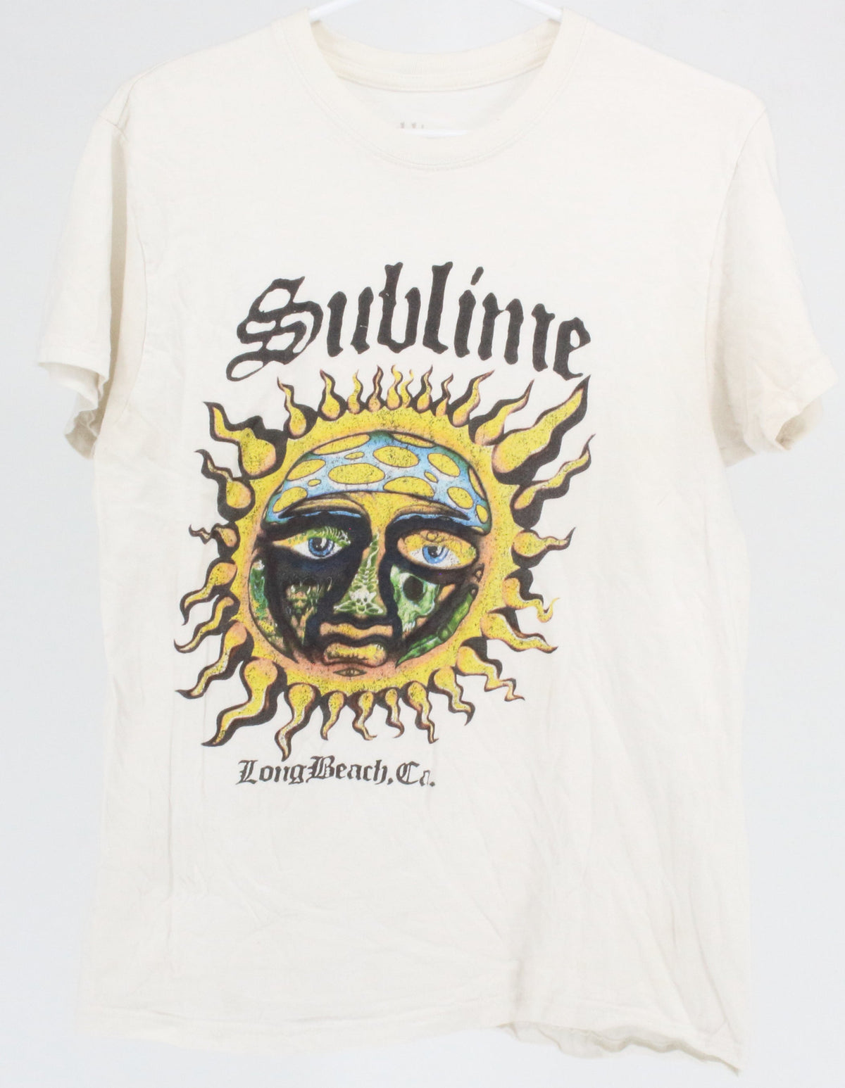 Sublime White "Long Beach, co." Graphic T-shirt