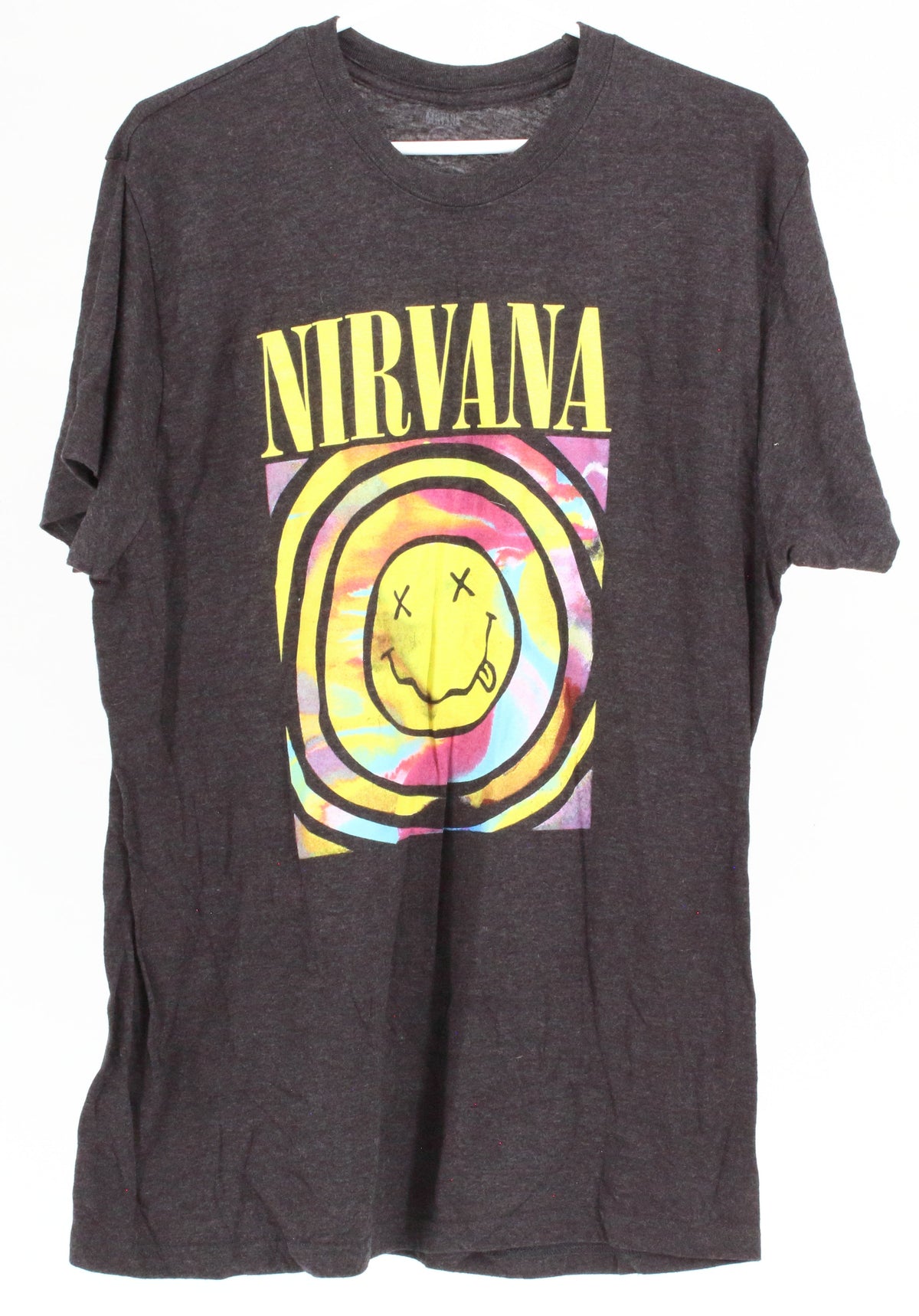 Nirvana Black Marble Smile Face Graphic T-shirt