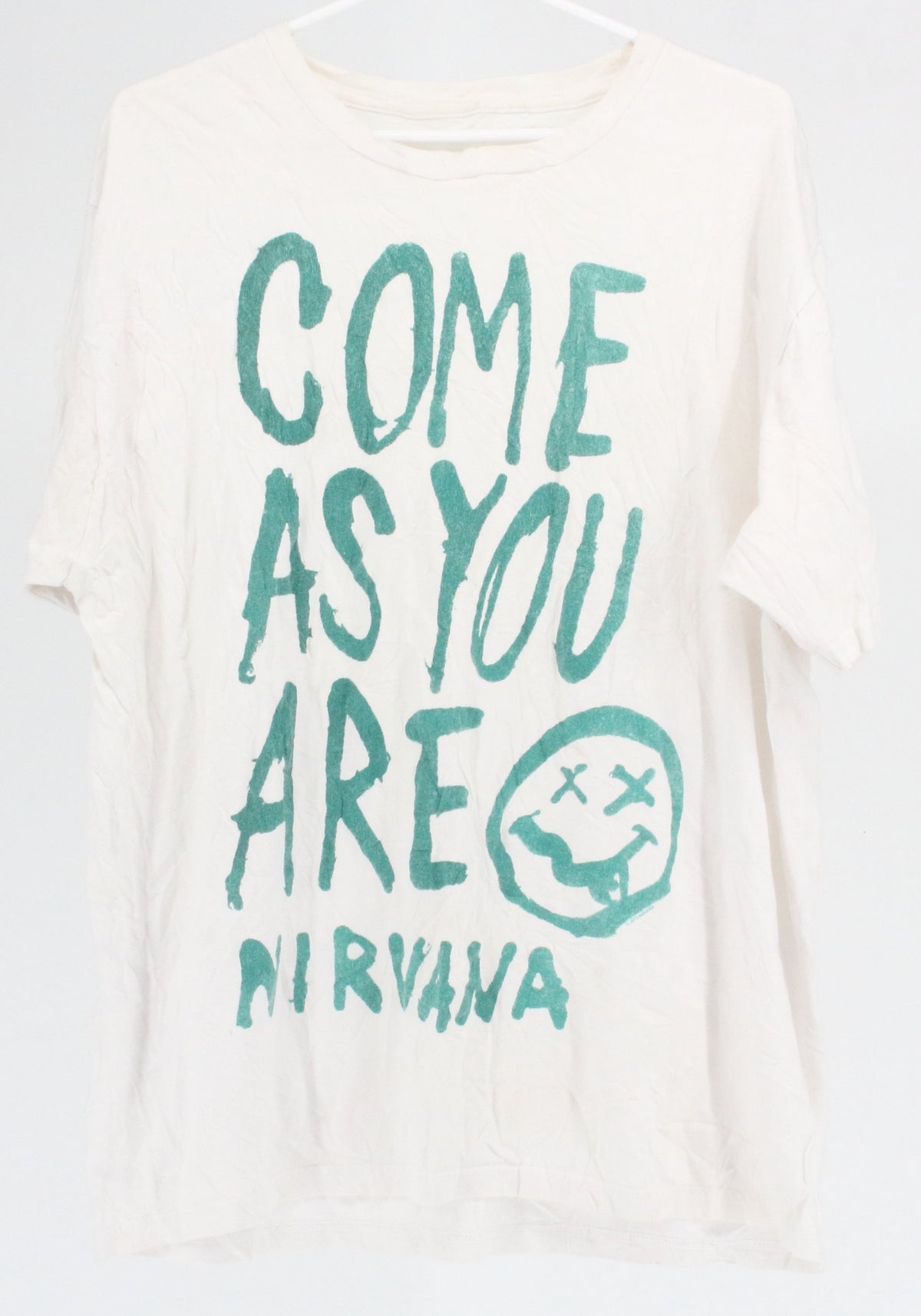 White Nirvana "Come As You Are" Logo T-shirt