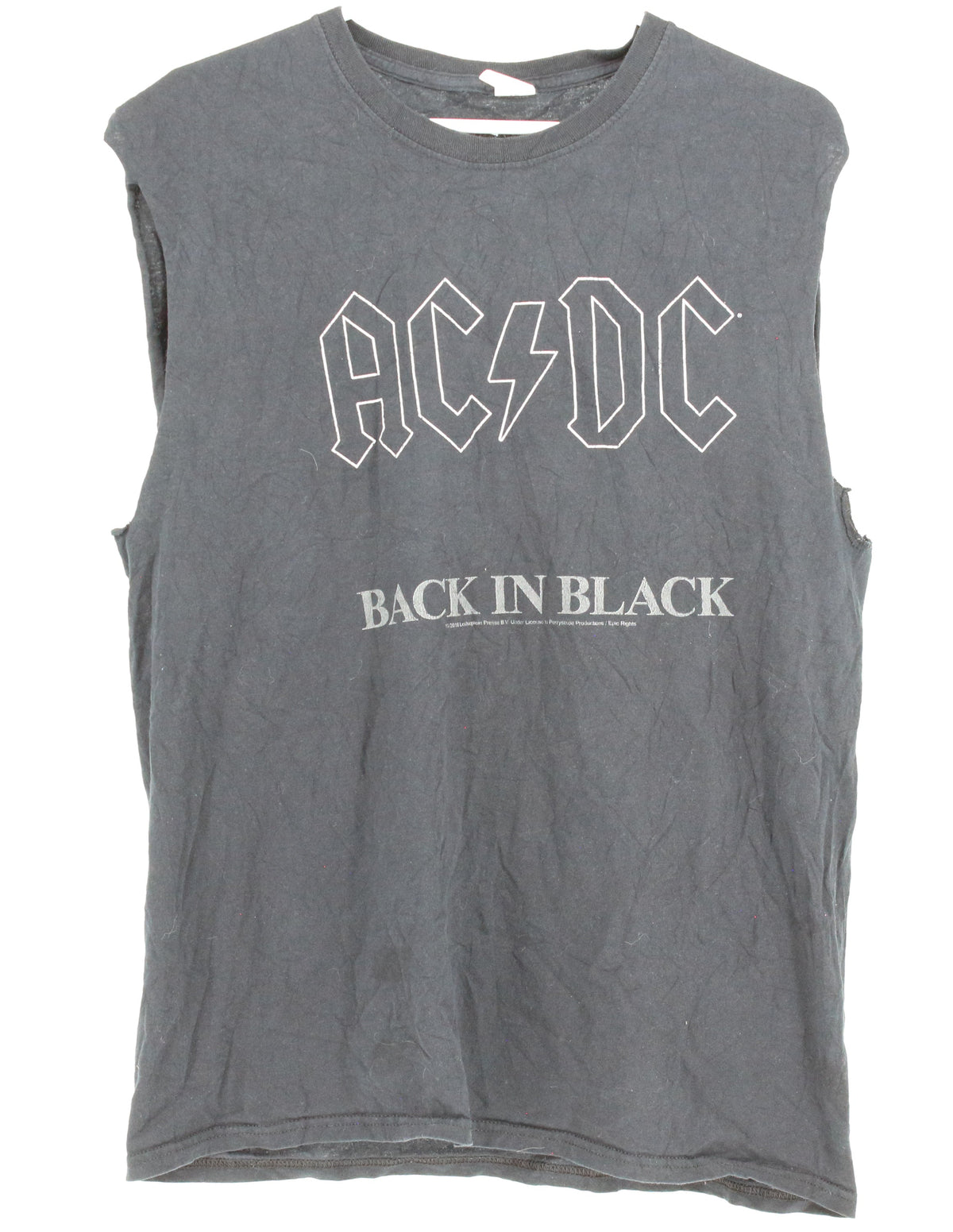 Black ACDC "Black In Black" Logo Graphic Tank Top