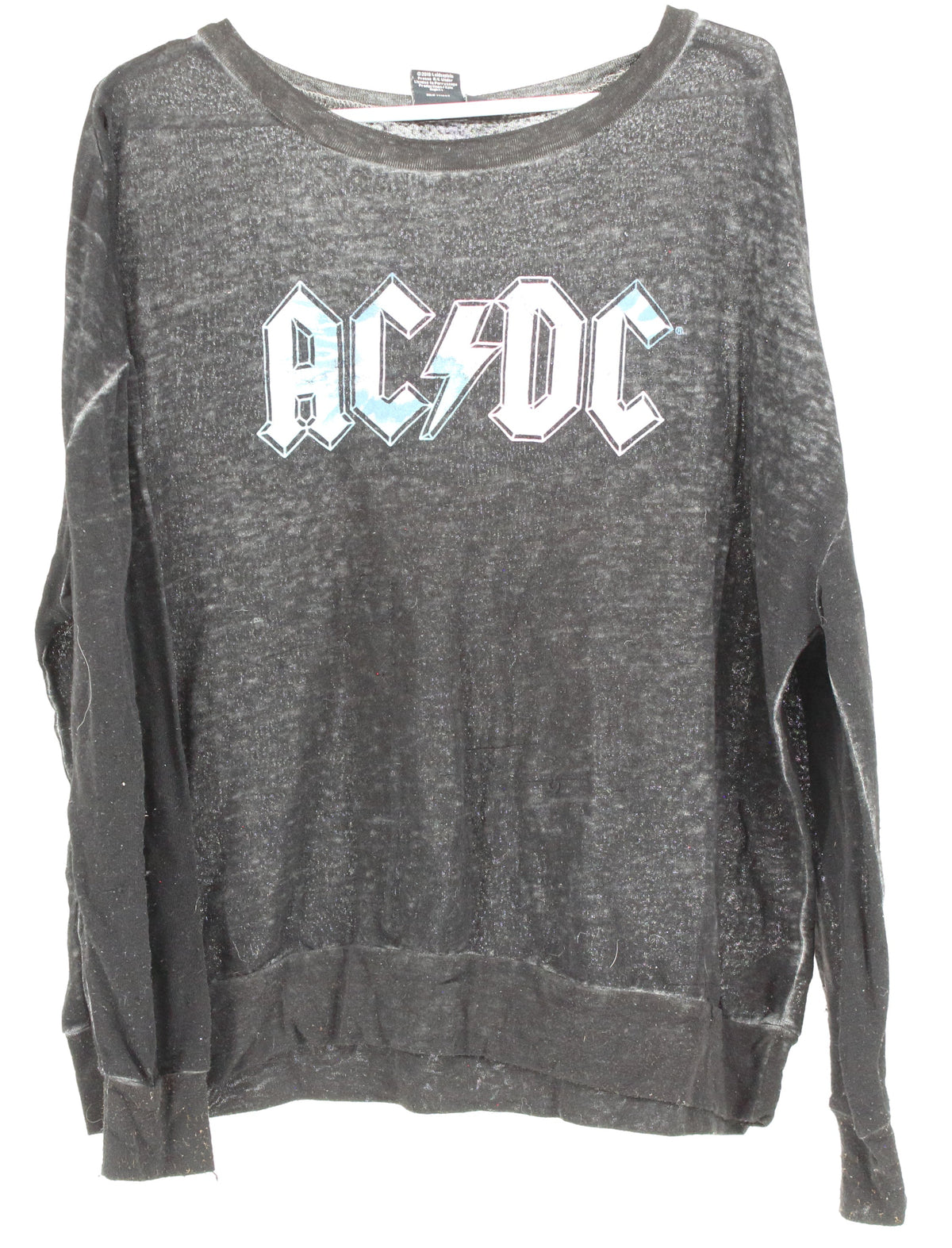 ACDC Black Logo Long Sleeve Tops