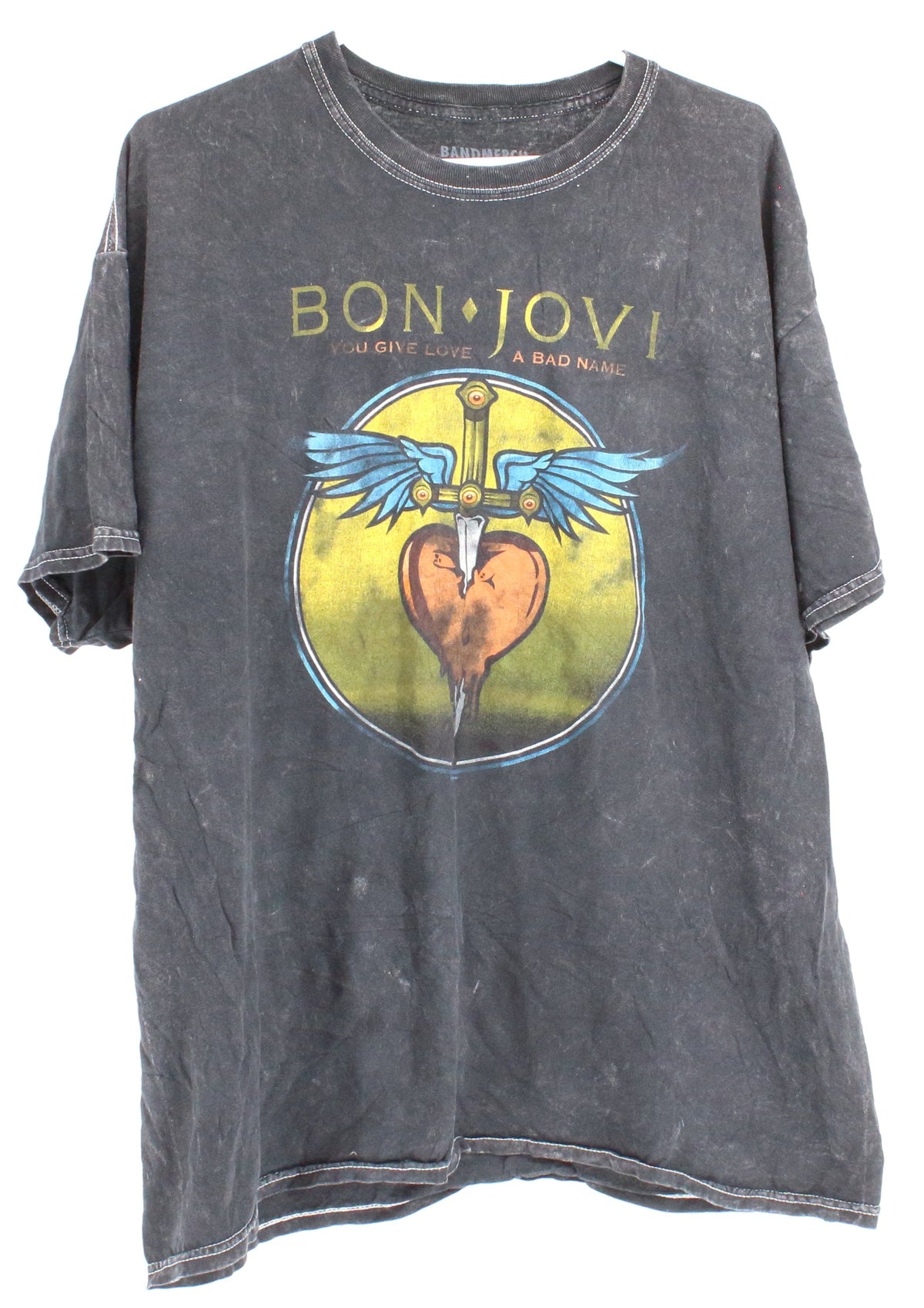 Bandmerch Black Von Jovi Graphic T-shirt