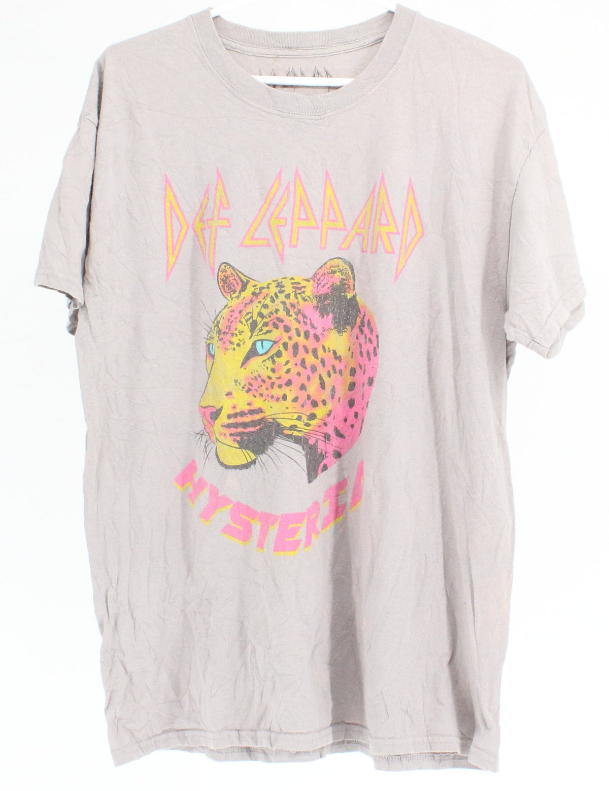 Def Leppard Gray "Hysteria" Graphic T-shirt