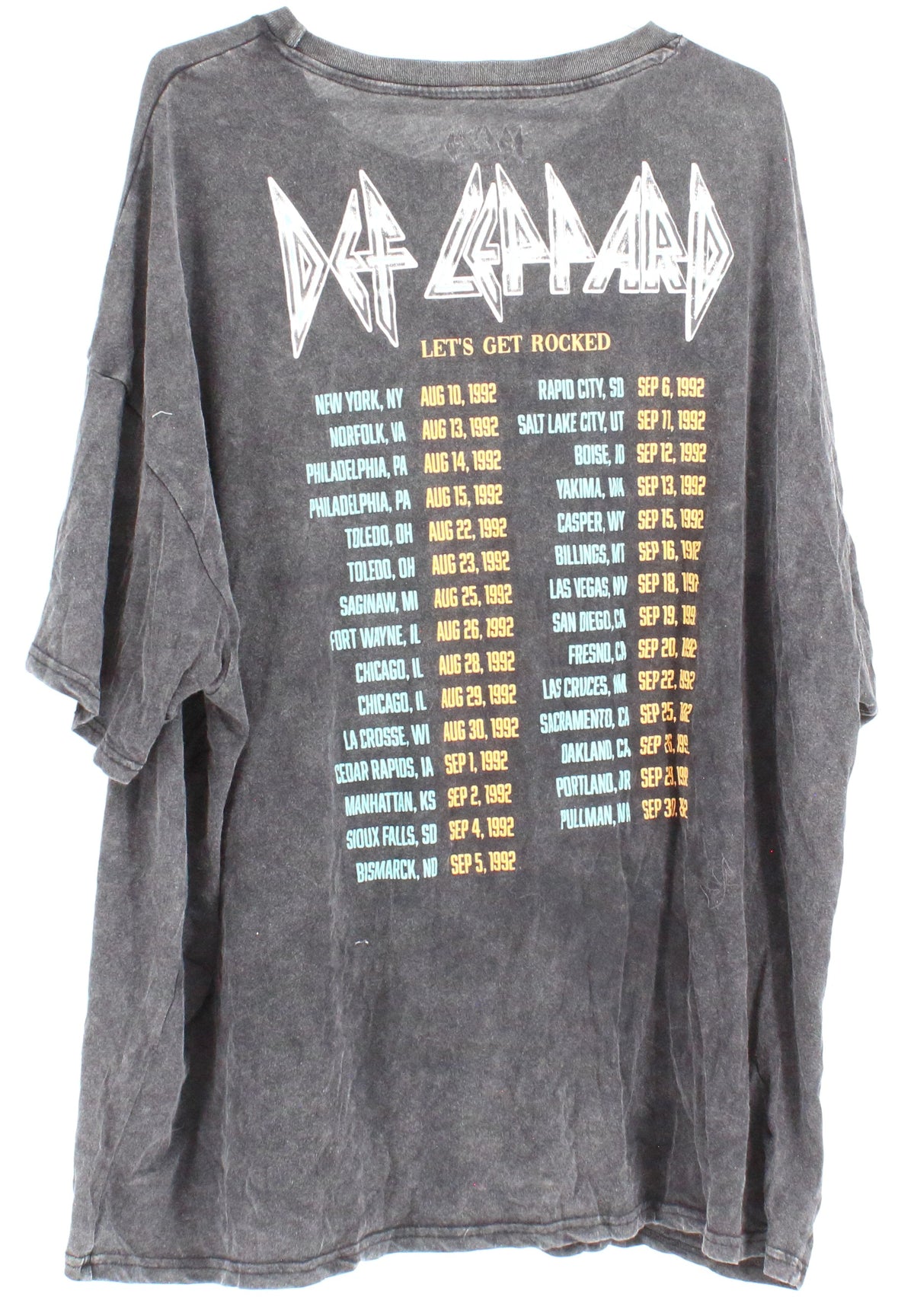 Def Leppard Black "Let's Get Rocked" Graphic T-shirt