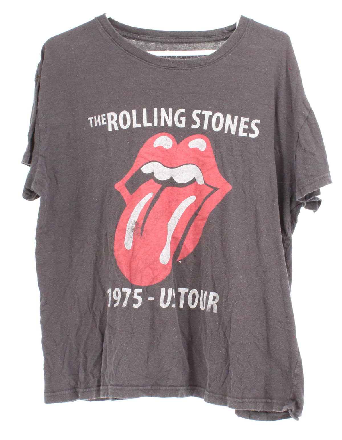 The Rolling Stones Black  1975 US Tour Graphic T-shirt