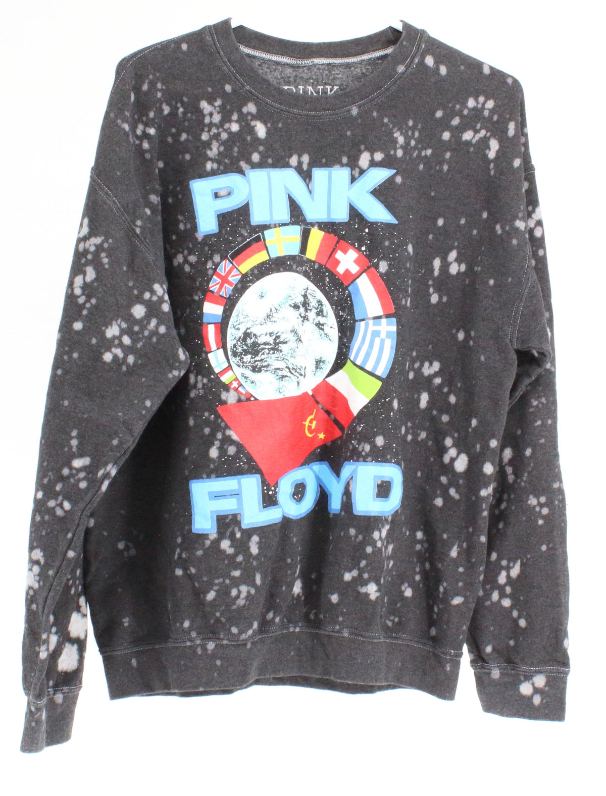 Pink Floyd Black Graphic Paint Sweatshirt