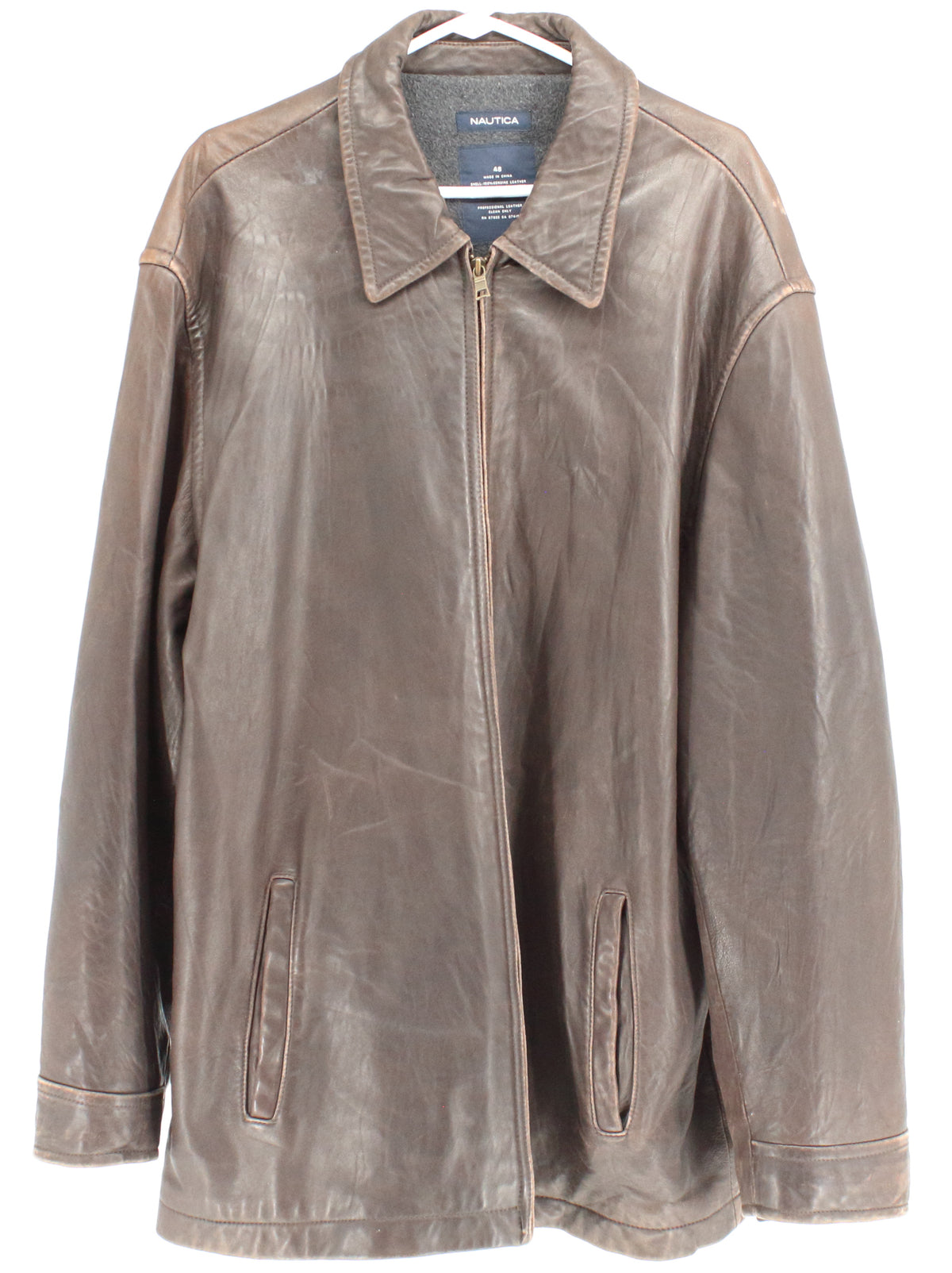 Nautica Brown Leather Jacket