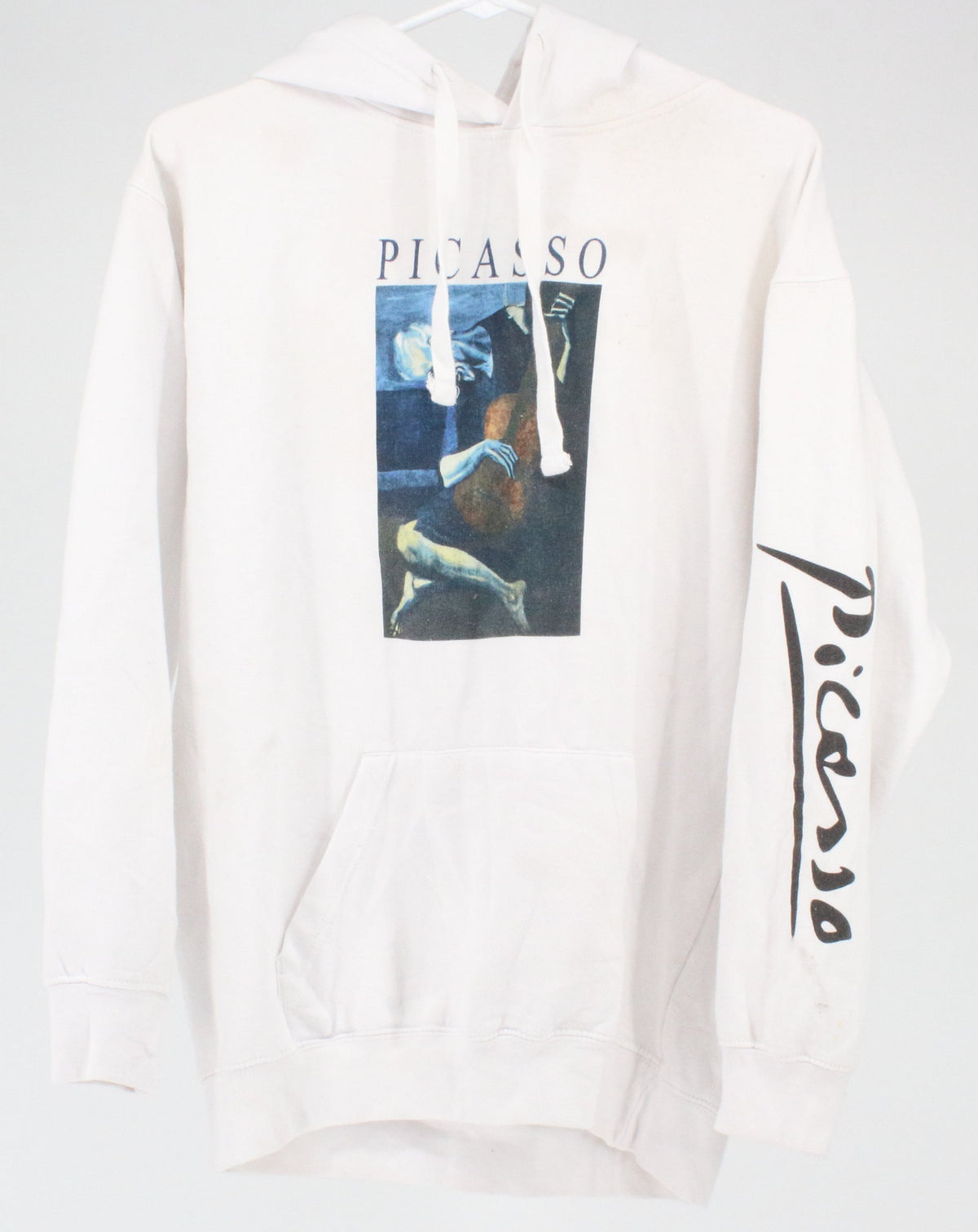 White Picasso Graphic Hoody Sweatshirt