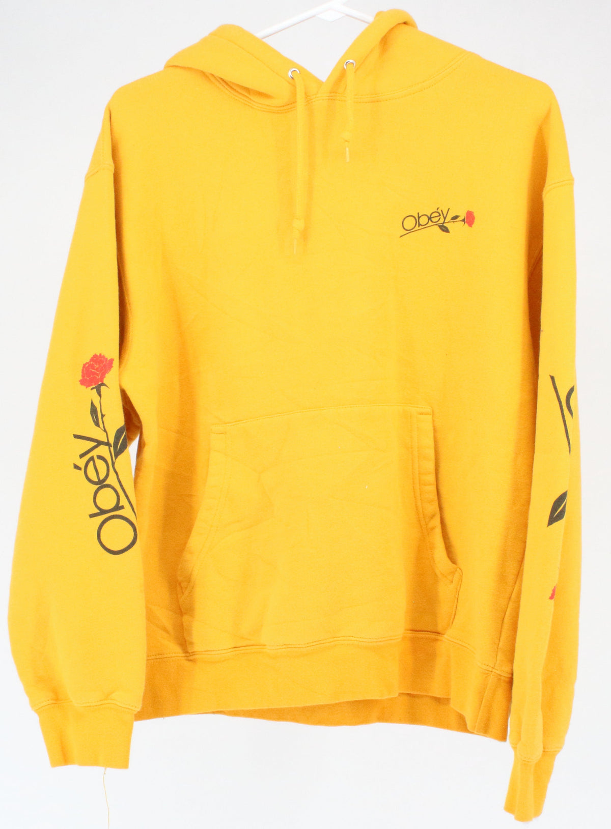 Obey Yellow Logo Hoody Sweatshirt