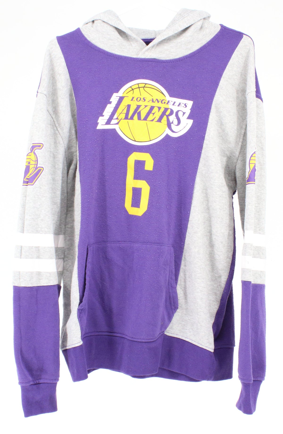 NBA Purple Los Angeles Lakers "6" Logo Hooded Sweatshirt