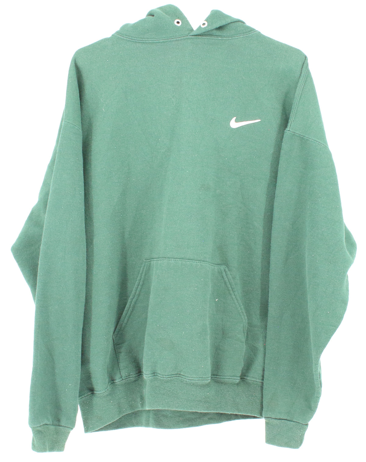 Jerzees Green Nike Swoosh Stitch Hooded Sweatshit