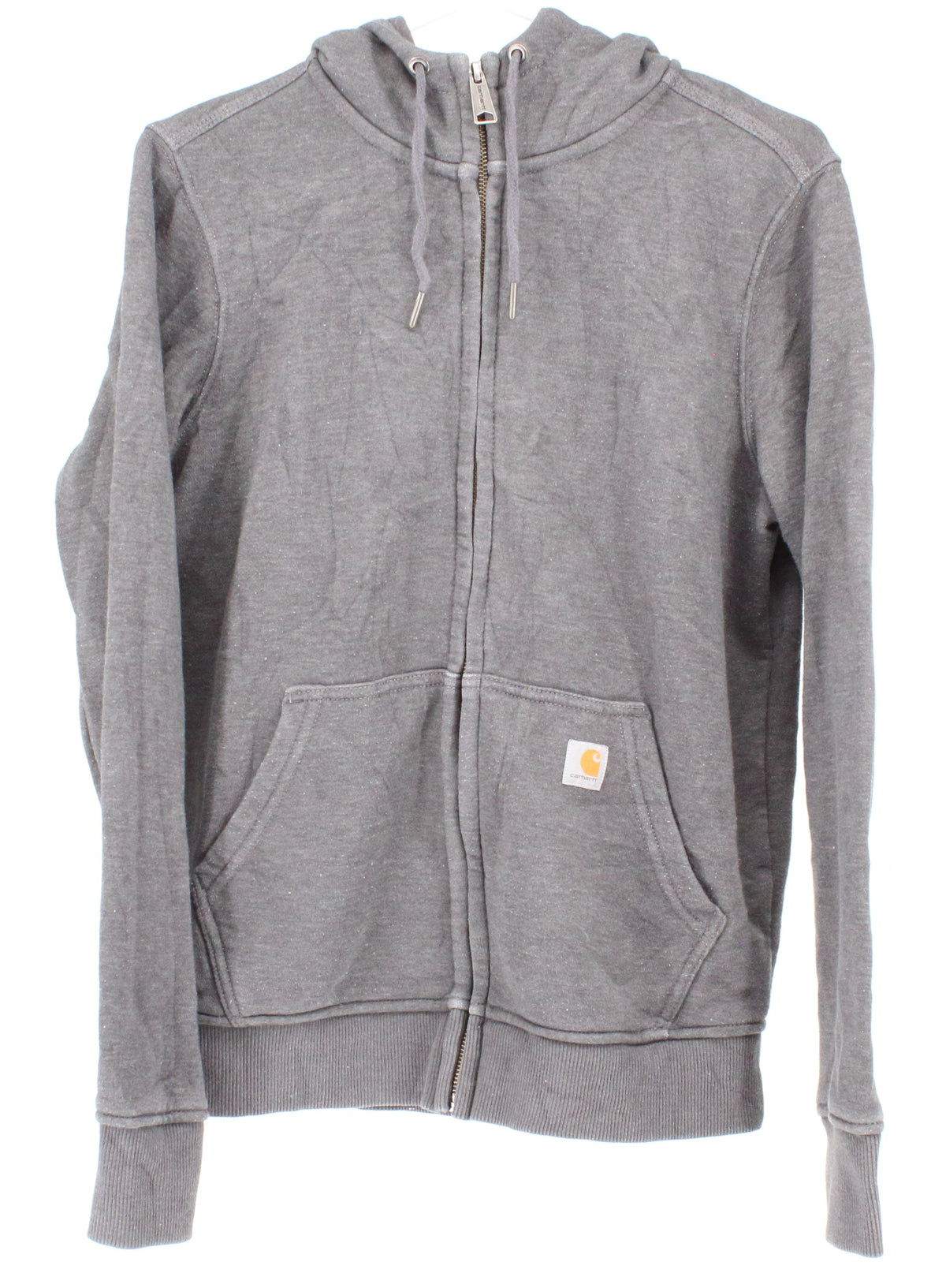 Carhartt Gray Zip Up Hooded Sweatshirt