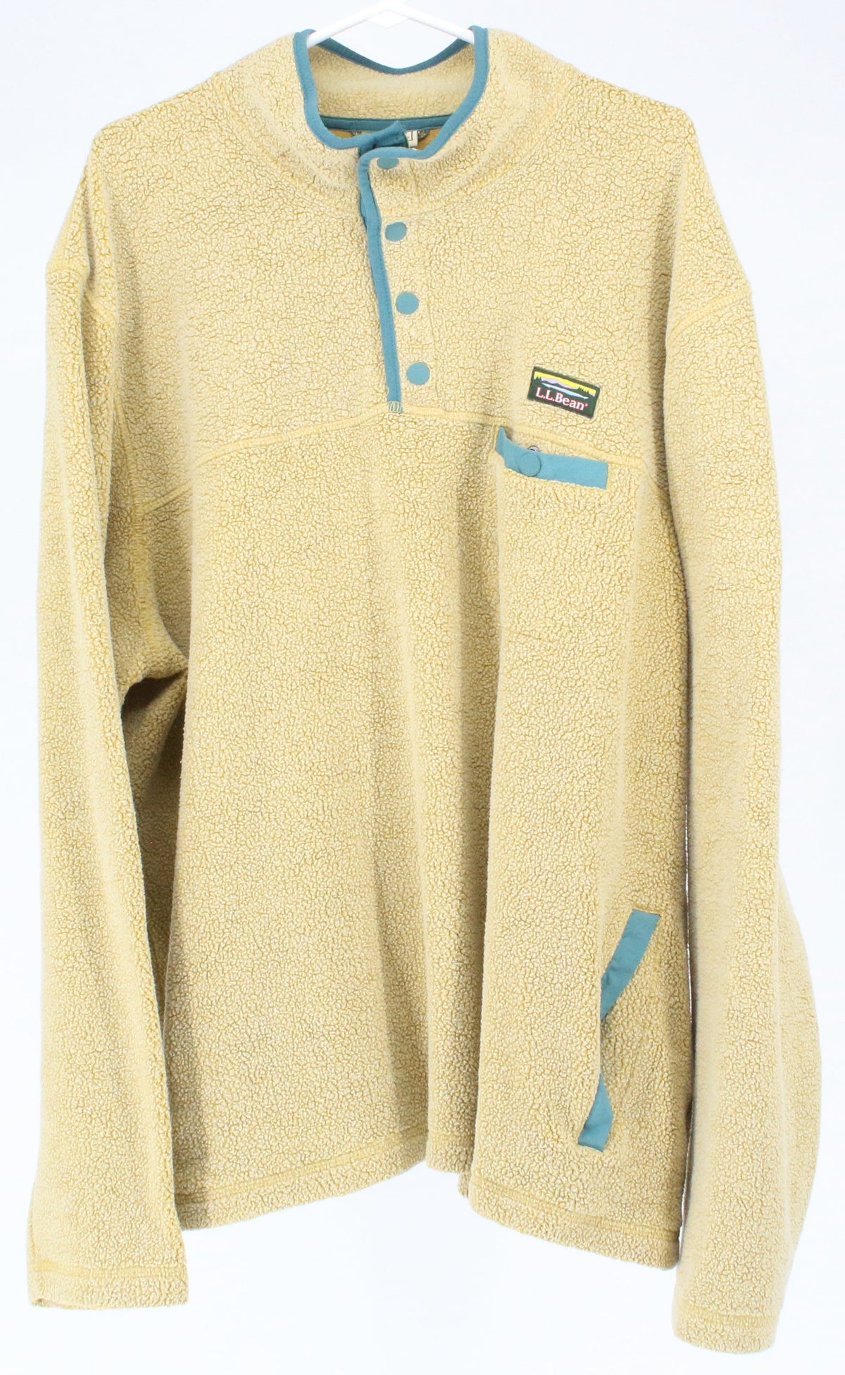 L.L.Bean Yellow Half Button Fleece