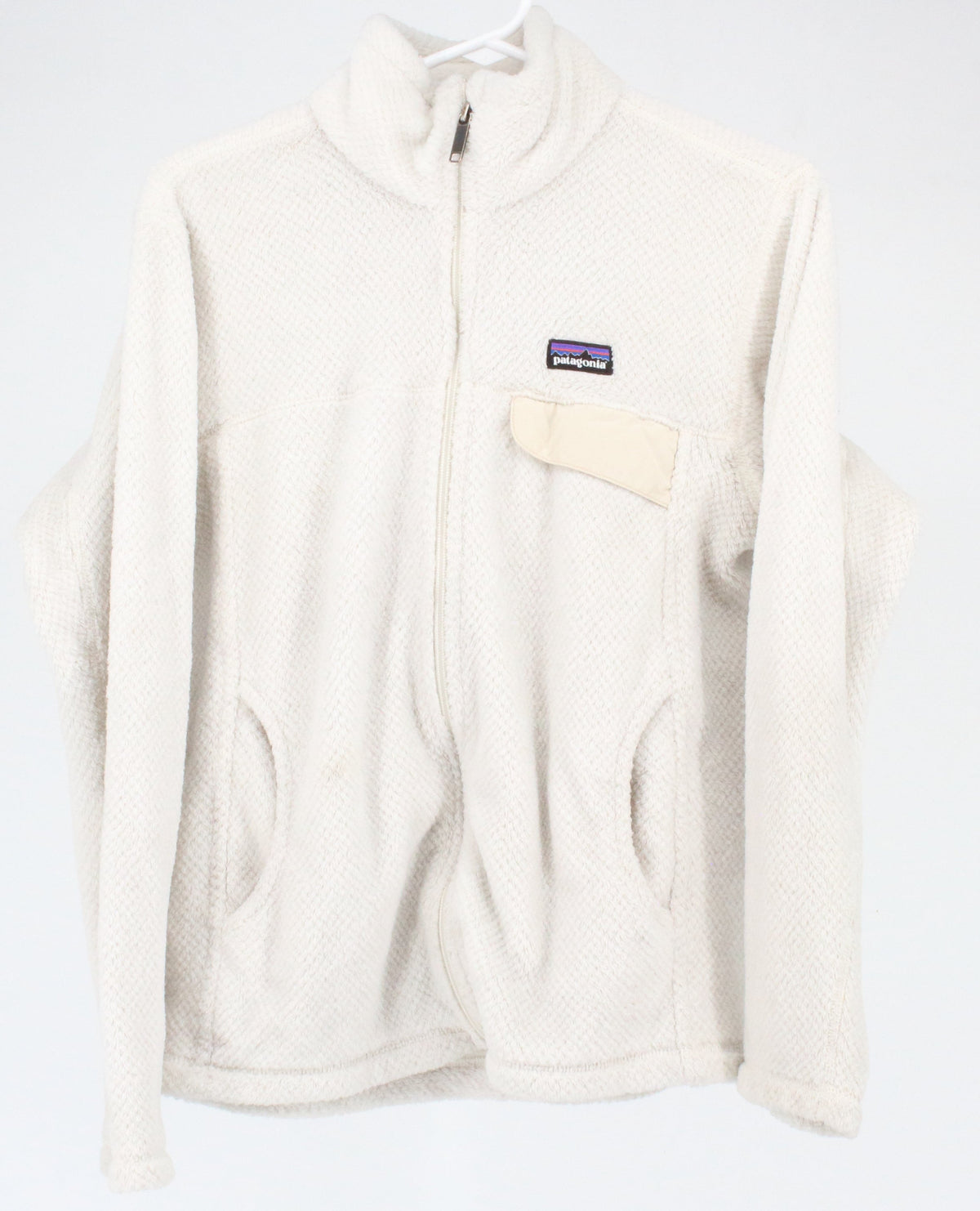 Patagonia White Full Zip Fleece