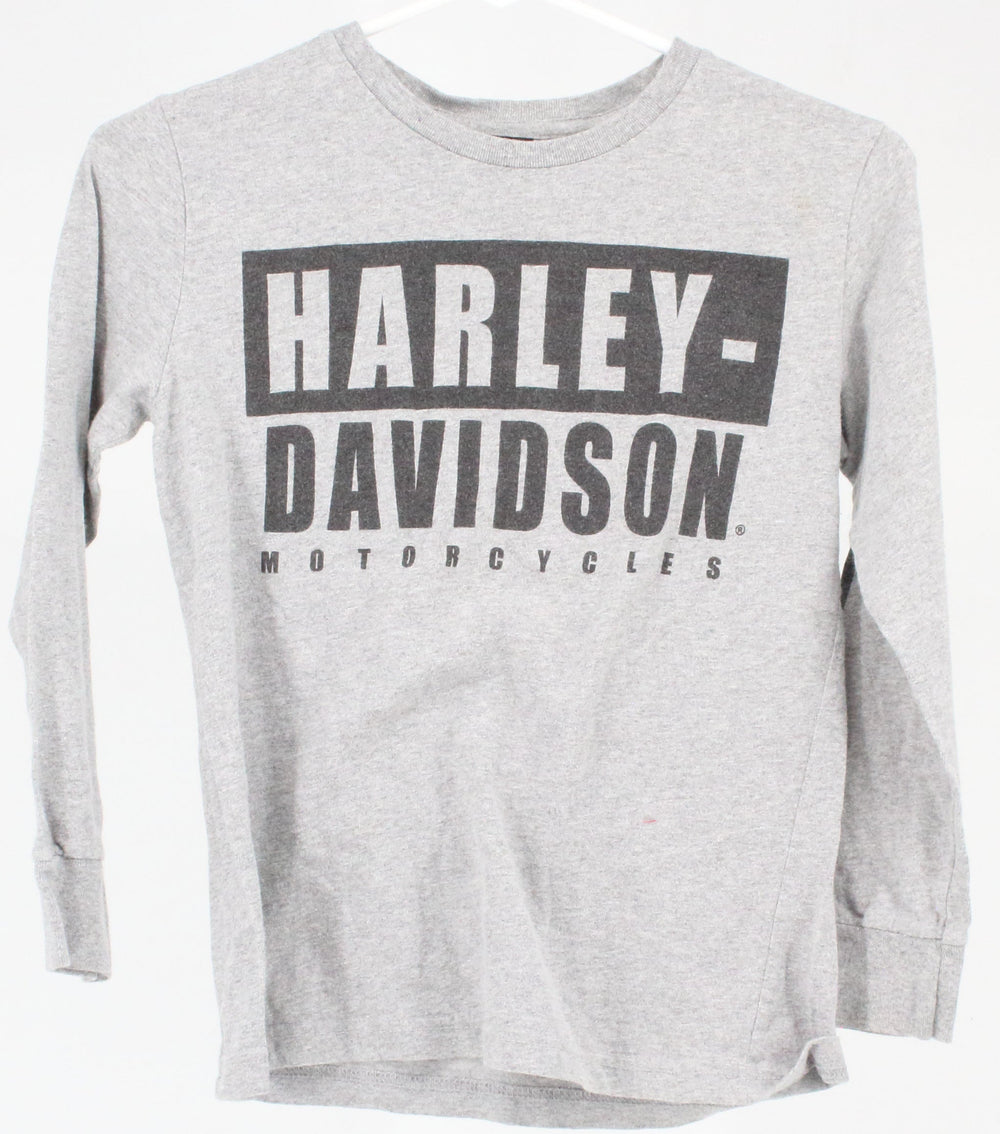 Harley Davidson Gray Logo Kids Long Sleeve T-shirt